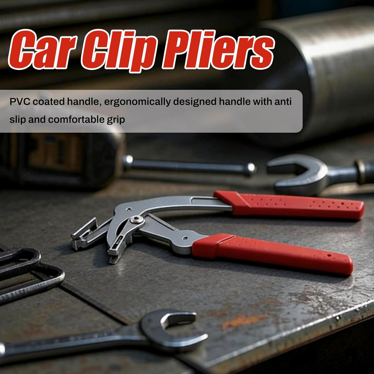 Car Clip Pliers, Efficient Multi-Functional Automotive Snap Pliers, Auto Trim Removal Tool, Spring-Loaded Fastener Rivet Remover for Door Panels, Trim Clips, Rivets, and Interior Panels 1PC