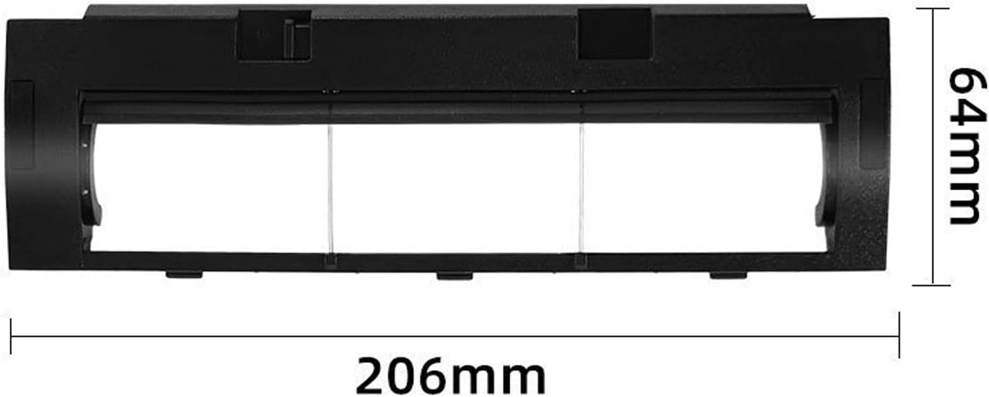 Main Brush and Main Brush Cover Guard for ihome Autovac Nova Vacuum Cleaner Accessories Replacement Spare Parts for iHRV6-blk for Proscenic M7 Pro M7 M8