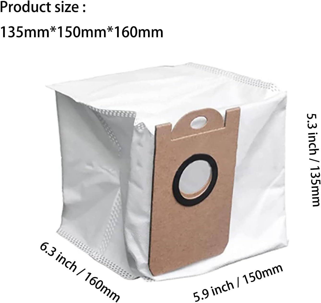 10 Pack Dust Bags for iHome AutoVac Nova S1 Pro, iHRVS1PRO-3BLK, iHRV6-BLK, iHRV7-SLK, iHRV13-BLK,iHRV14-BLK Robot Vacuum Replacement Accessory Parts