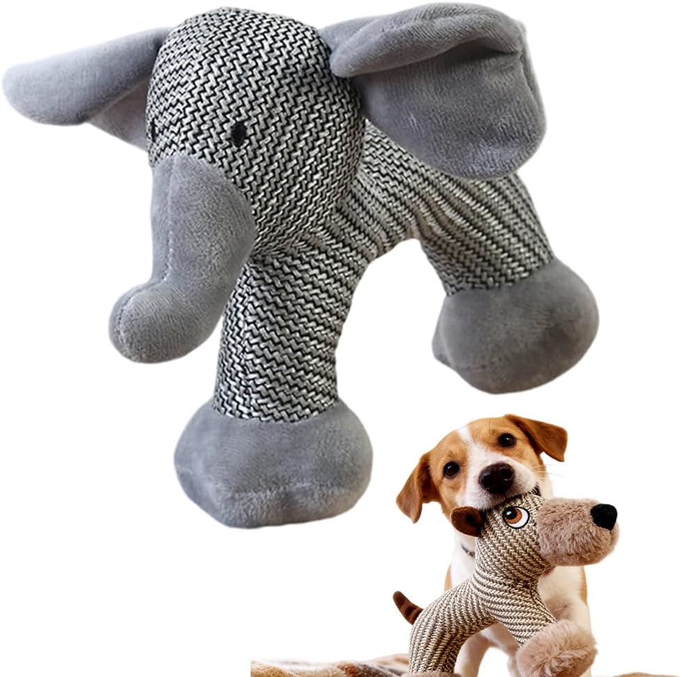 Indestructible Plush Dog Toy for Aggressive Chewers, Boredom Relief Squeaker Chew with Double Fabric, Durable Crocodile Teething Large Medium Small Dogs Blue Blue