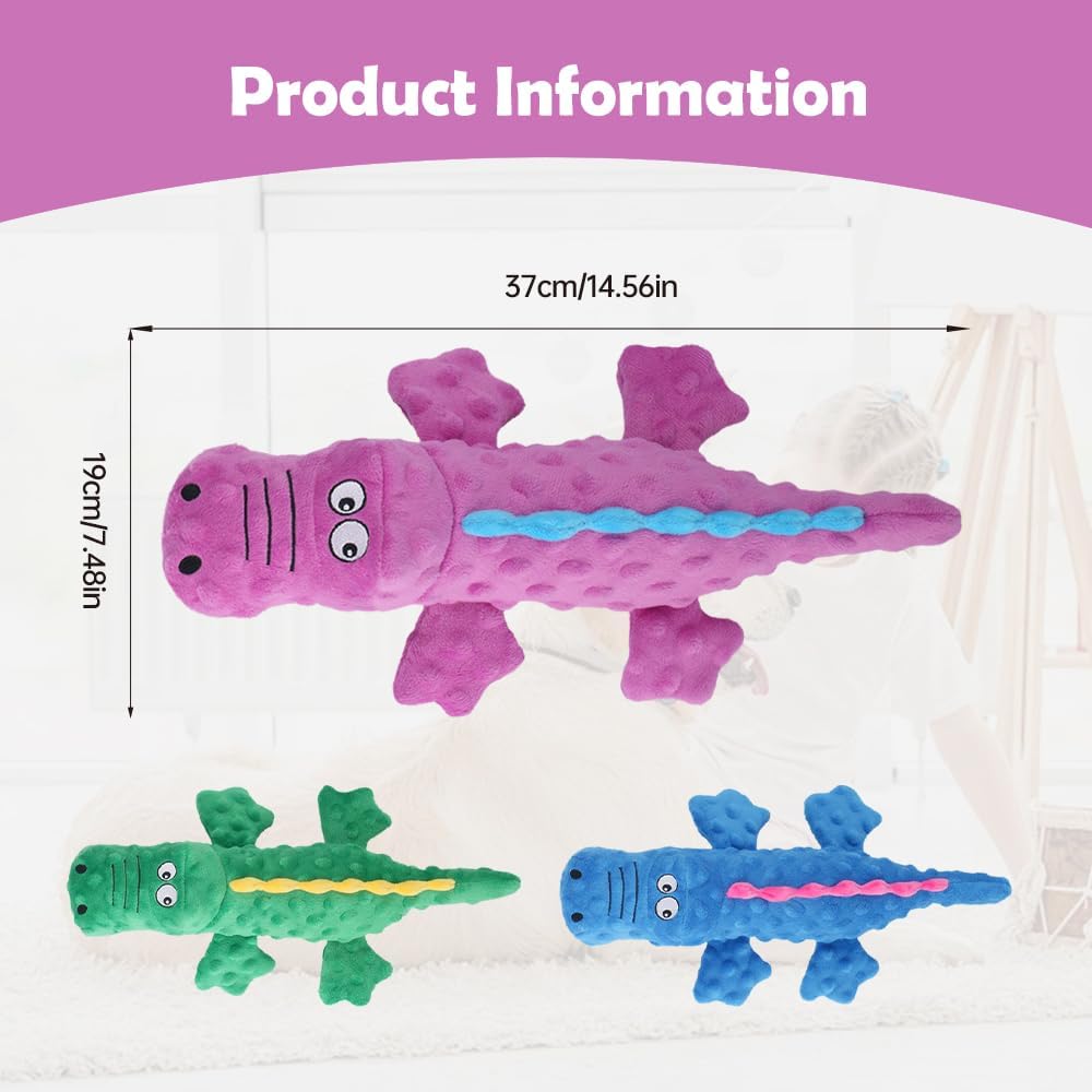 Interactive Dog Toys, 2026 New Cute Squeaky Chew Toys for Dogs, Durable Soft Plush with Squeaker Aggressive Chewers Small Medium Large Breed Dogs Blue Blue