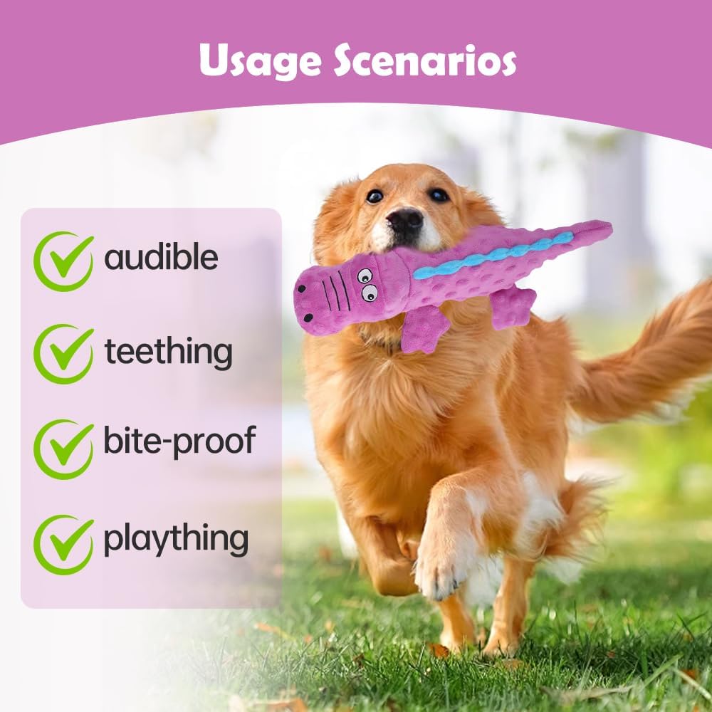 Interactive Dog Toys, 2026 New Cute Squeaky Chew Toys for Dogs, Durable Soft Plush with Squeaker Aggressive Chewers Small Medium Large Breed Dogs Blue Blue