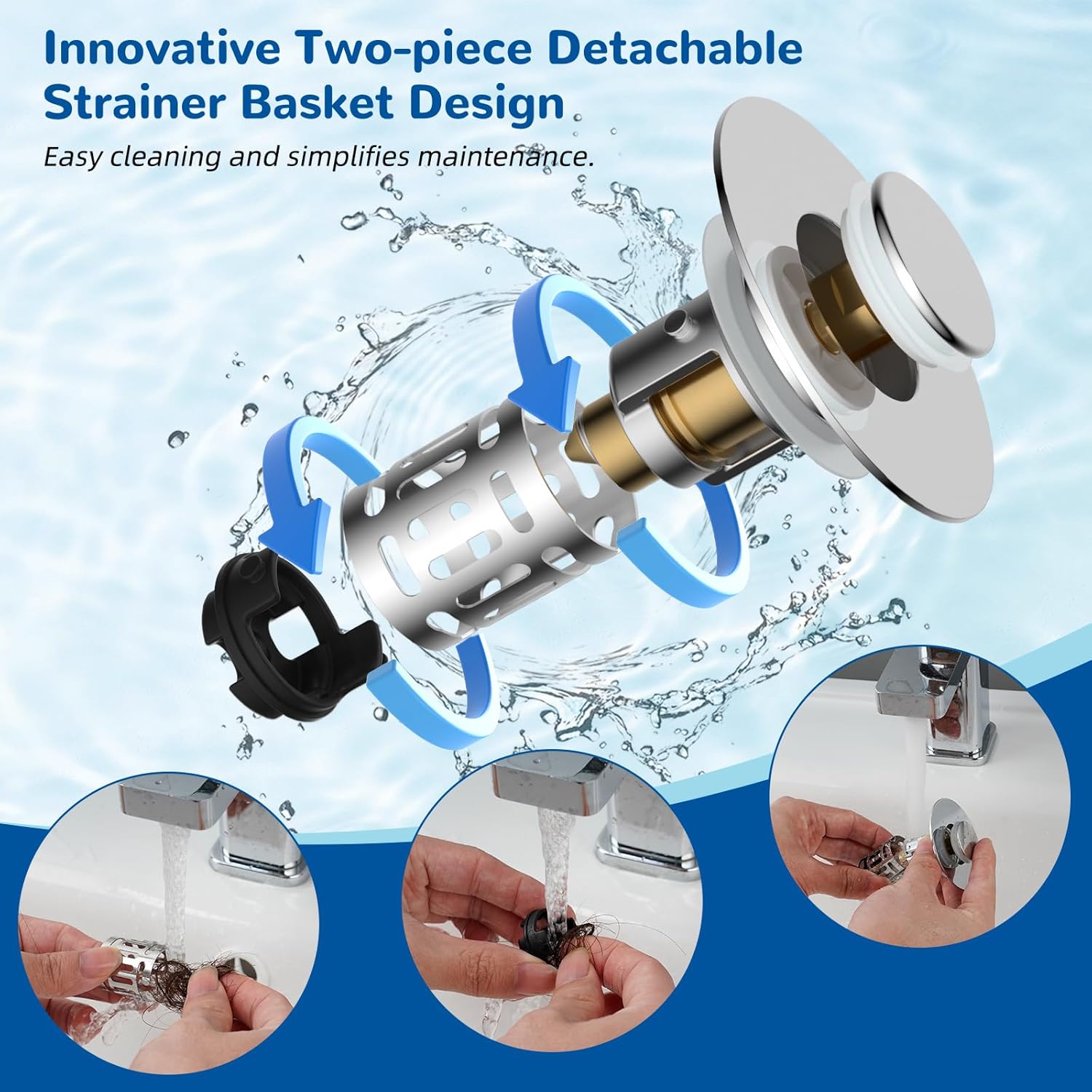 Bathroom & Kitchen Sink Strainer