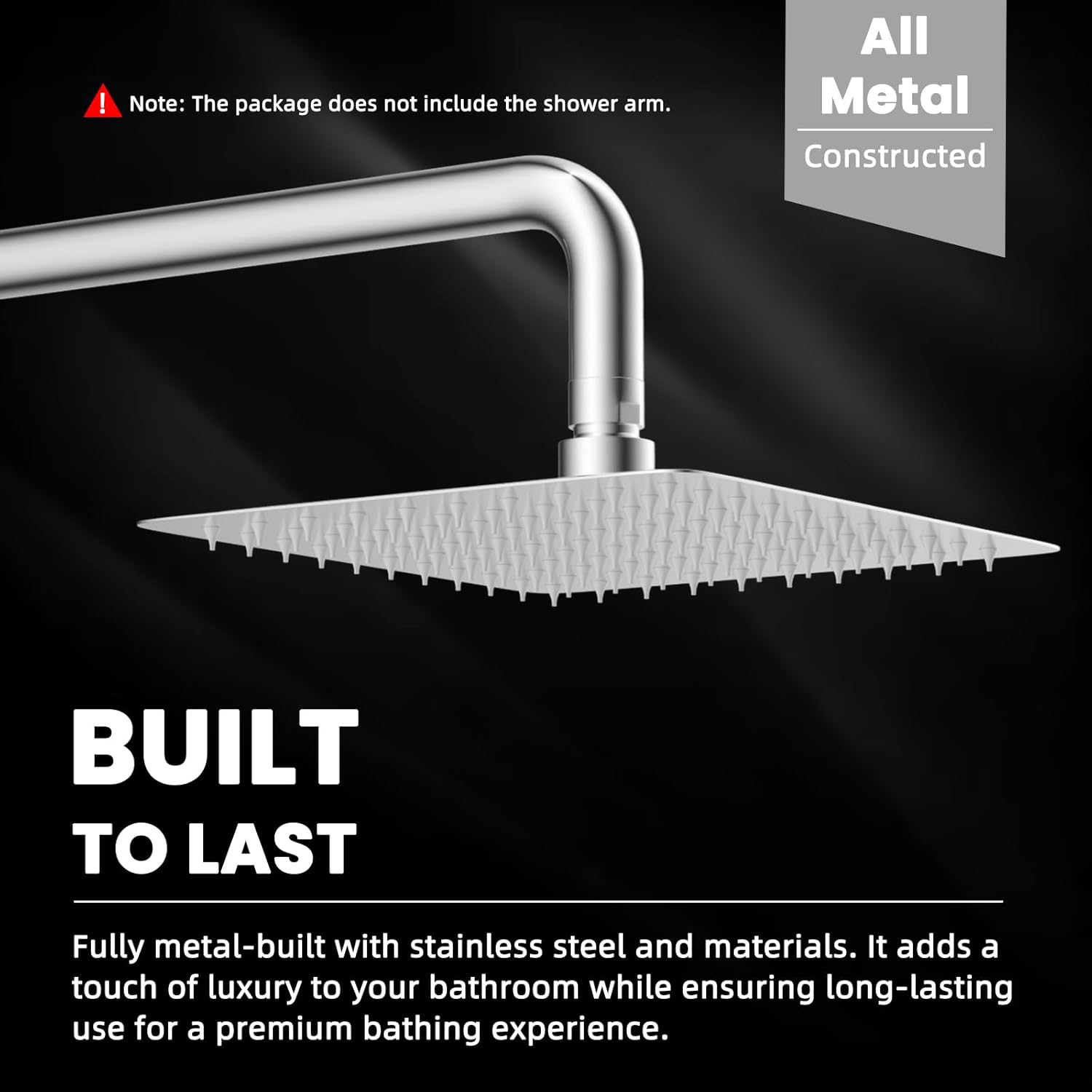 16“ Shower Arm with 10" Rainfall Showerhead