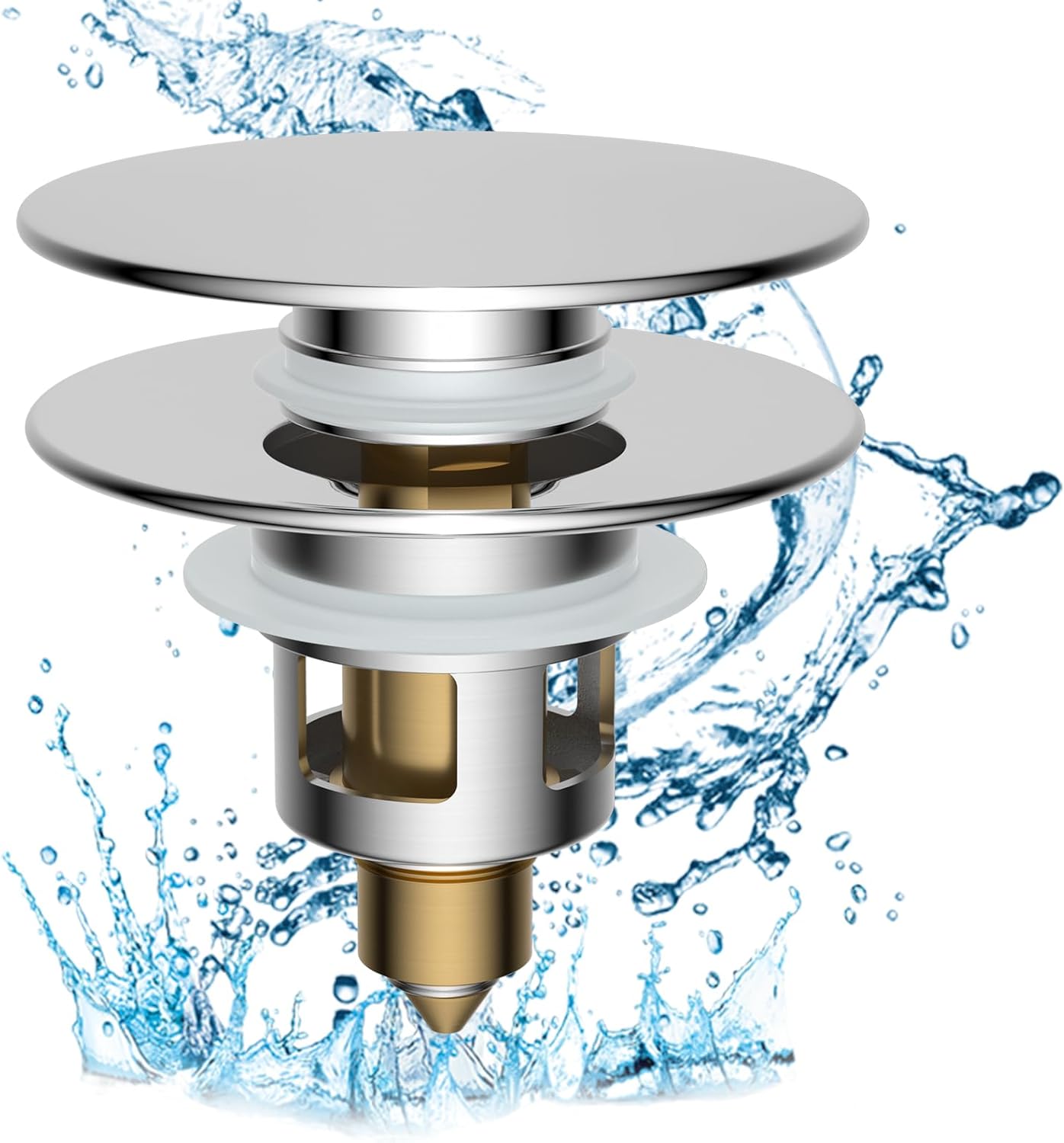 Upgraded 3 in 1 Bathroom Sink Drain Strainer
