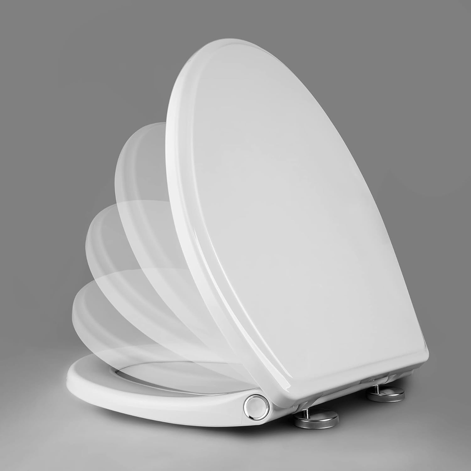Premium Elongated Toilet Seat with Bidet T Adapter, Metal T Valve for Bidet 7/8” x 7/8” x 3/8”