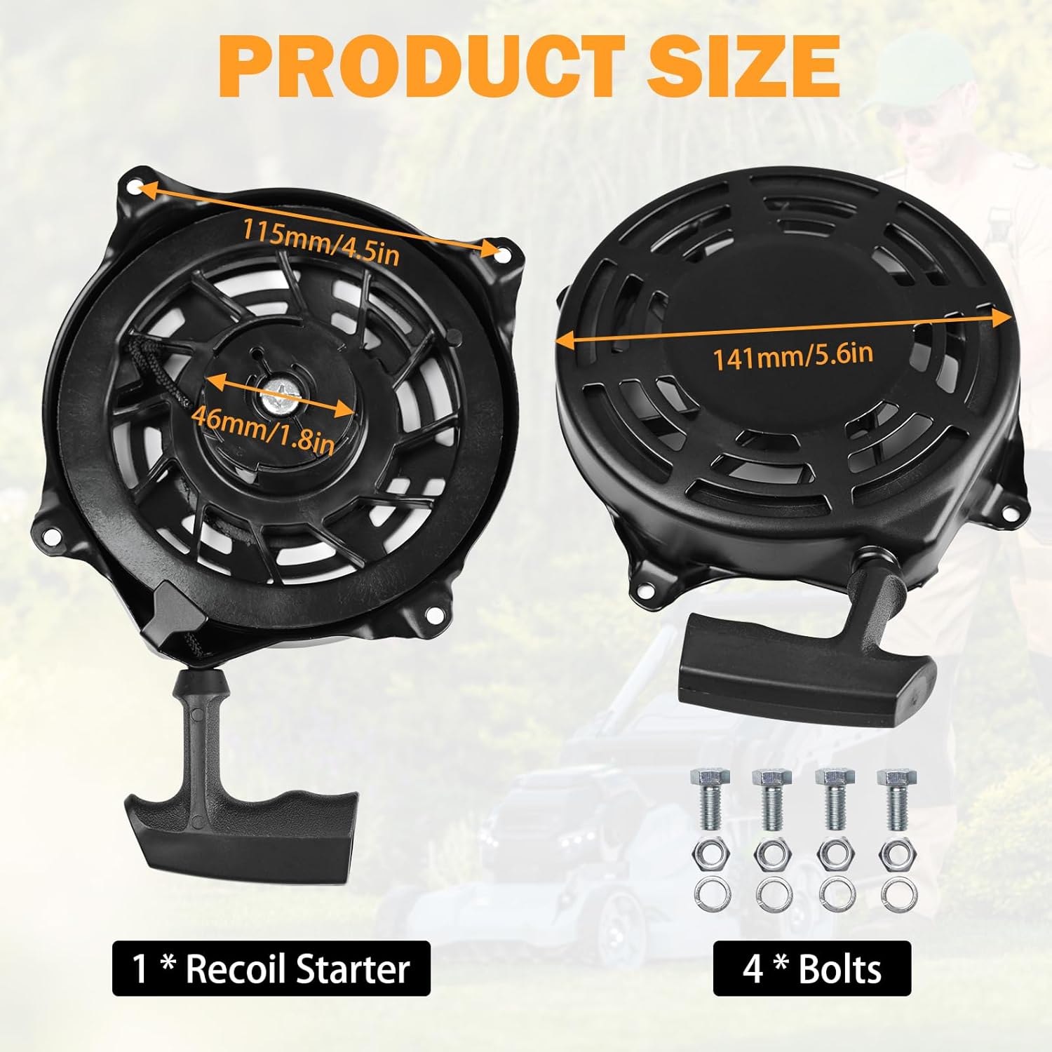 497680 Briggs and Stratton Rewind Starter Pull Start Assembly Compatible with Briggs & Stratton 6.75 Craftsman Toro Troy-Bilt Tb210 TB230 Lawn Mower Recoil Starter Replace Oregon 31-068, Rotary 12368