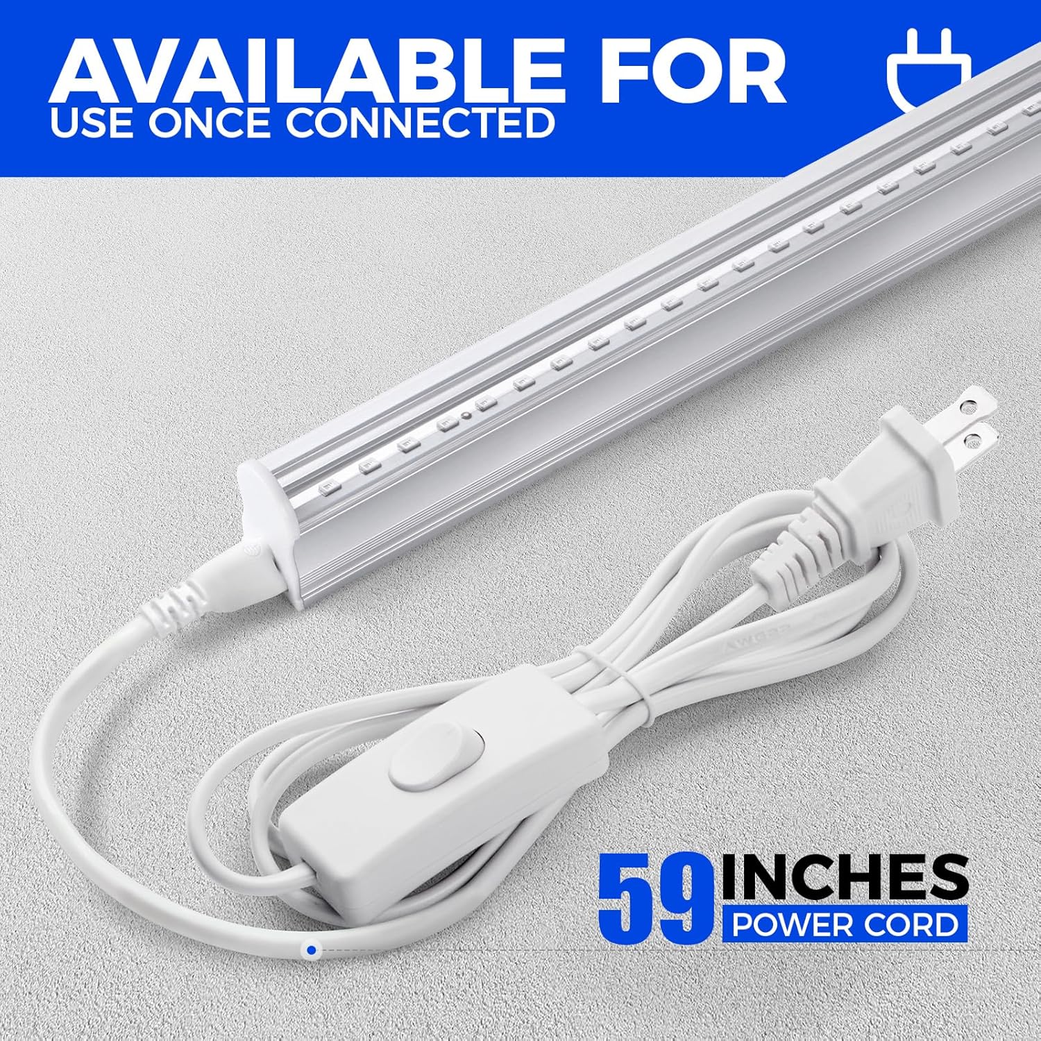 UV LED Blacklight Bar, 22W 4ft, T5 Integrated Bulb, Black Light Fixture for Blacklight Poster, Halloween Decorations and Christmas Party, Fun Atmosphere with Built-in on, Off Switch 4-Pack