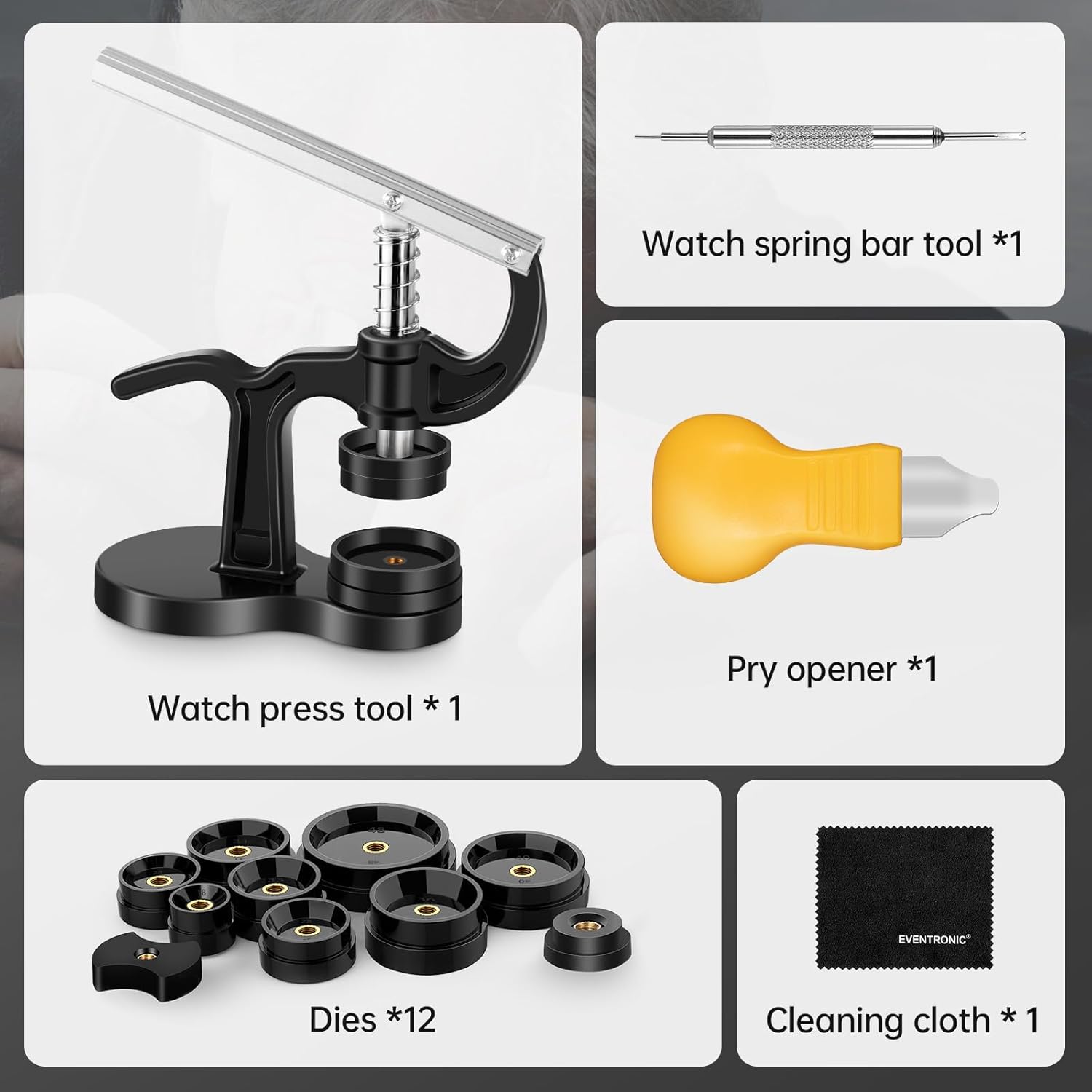 Watch Repair Kit and Watch Press Tool Set