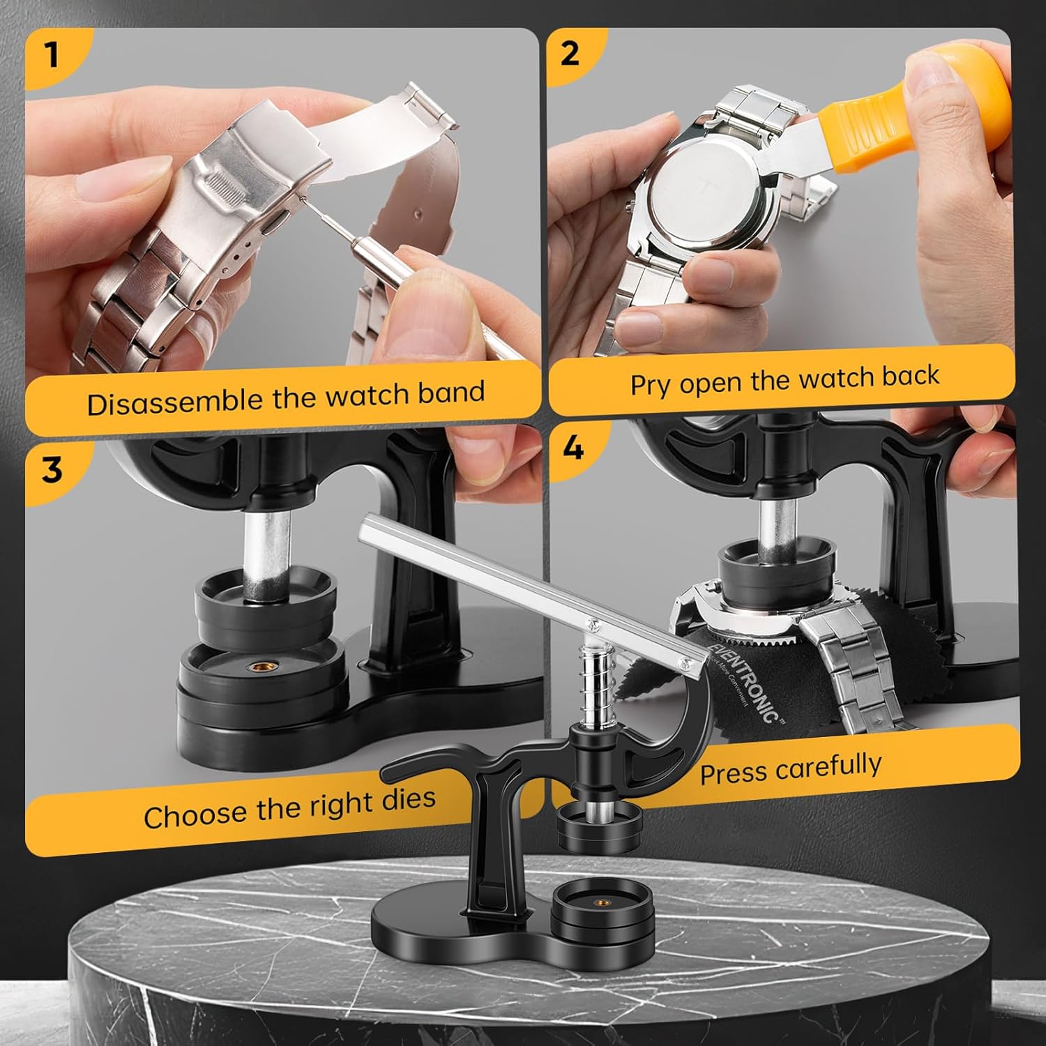 Watch Repair Kit and Watch Press Tool Set