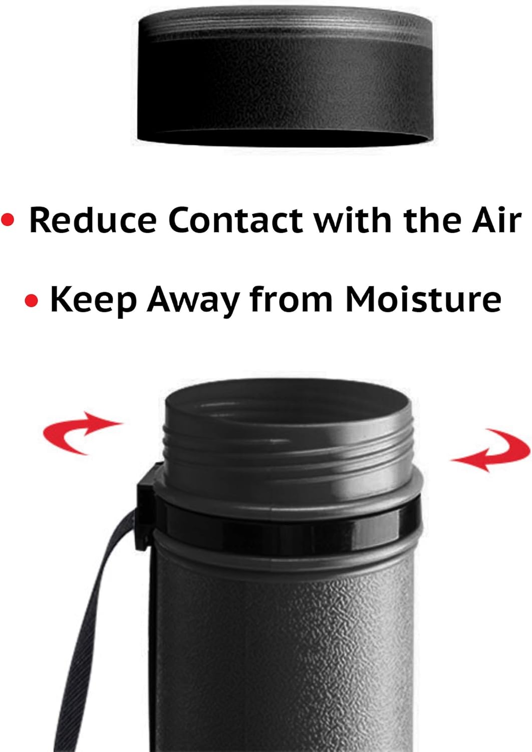 2-Pack Extendable Poster Tubes Expand from 24.5” to 40” with Shoulder Strap | Carry Documents, Blueprints, Drawings and Art | Black Portable Durable Round Storage Cases with Lids and Labels