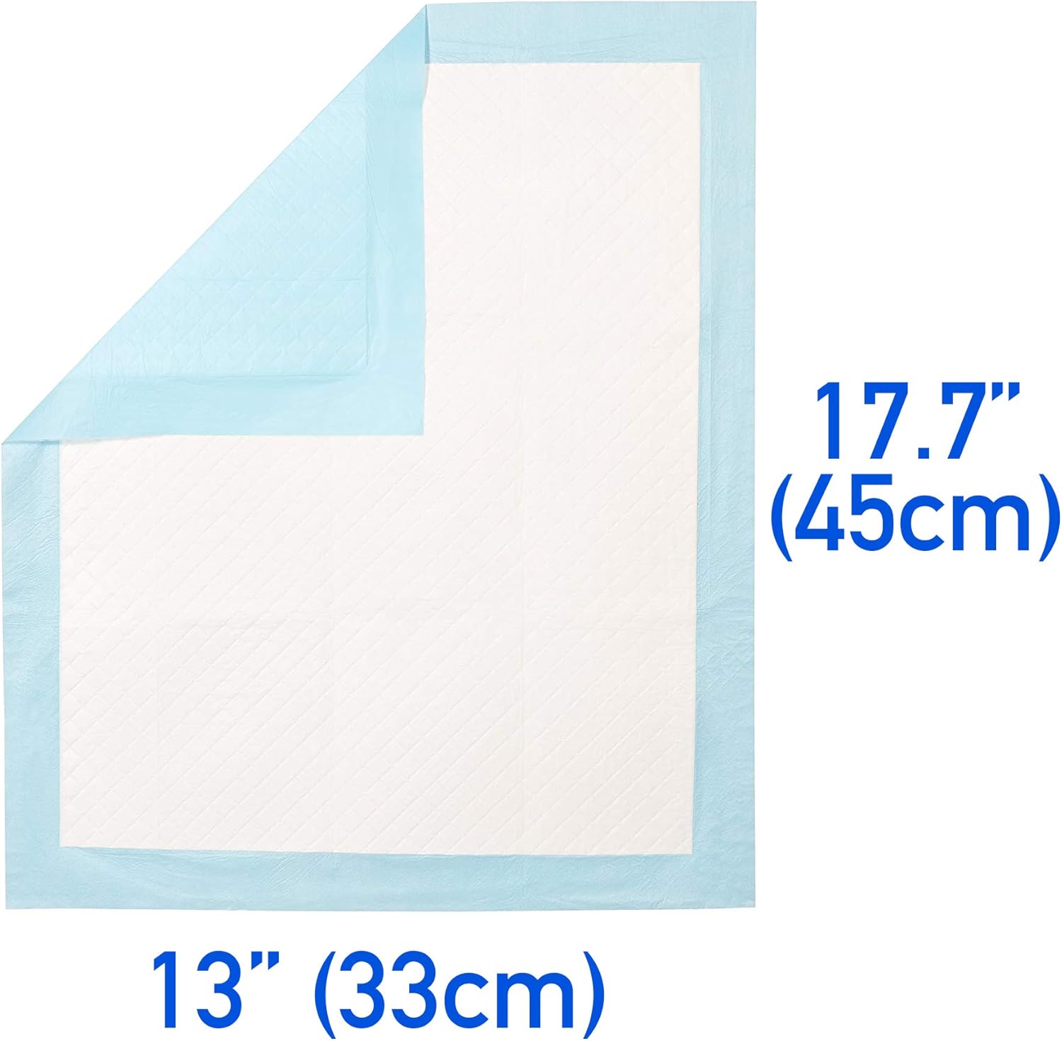 100 Pads Ultra Absorbency Pet Toilet Training Pads 18" x 13" Moisture Locking Technology Turns Liquid into Gel - Perfect for Rabbits and Guinea Pigs
