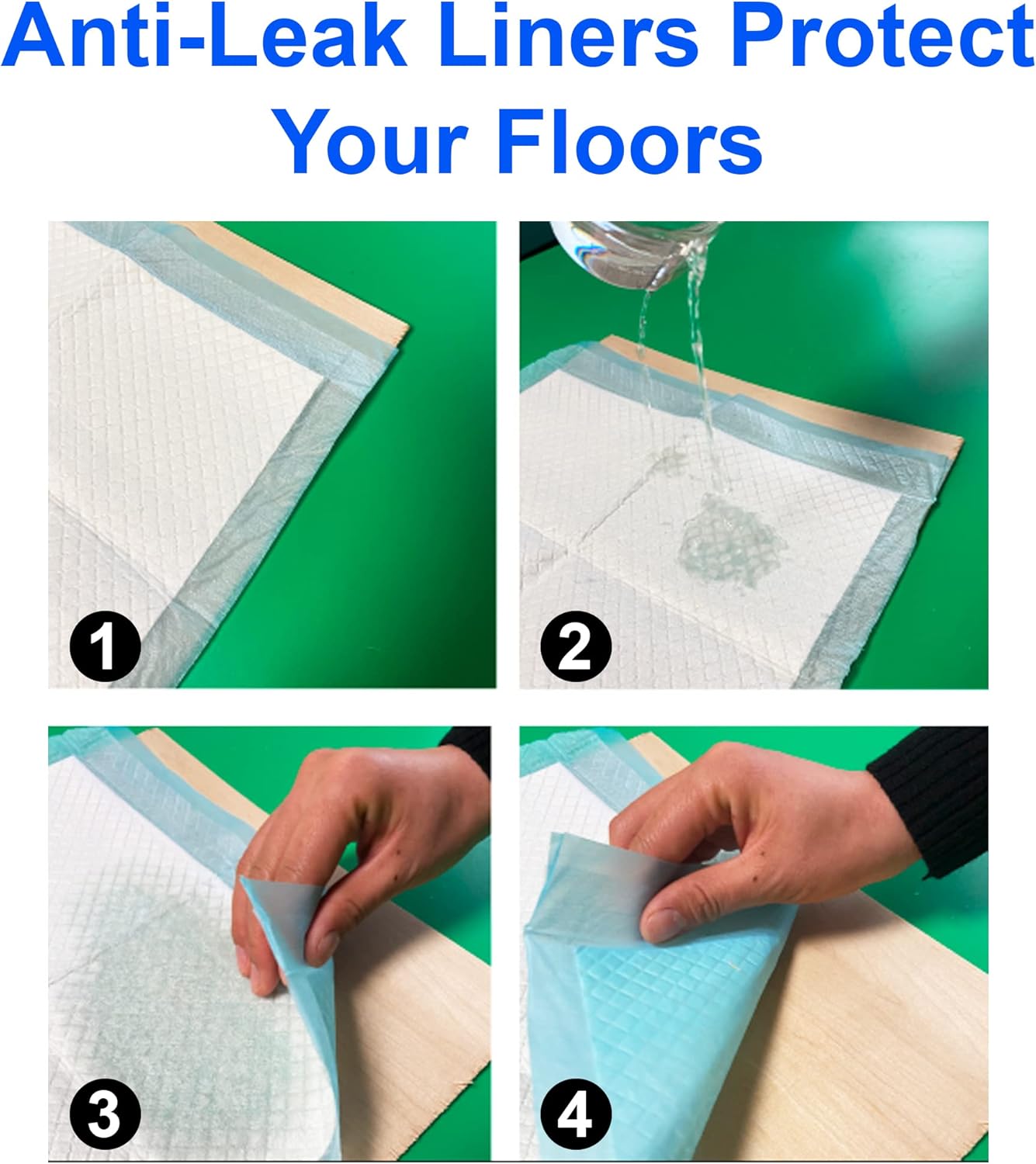 100 Pads Ultra Absorbency Pet Toilet Training Pads 18" x 13" Moisture Locking Technology Turns Liquid into Gel - Perfect for Rabbits and Guinea Pigs