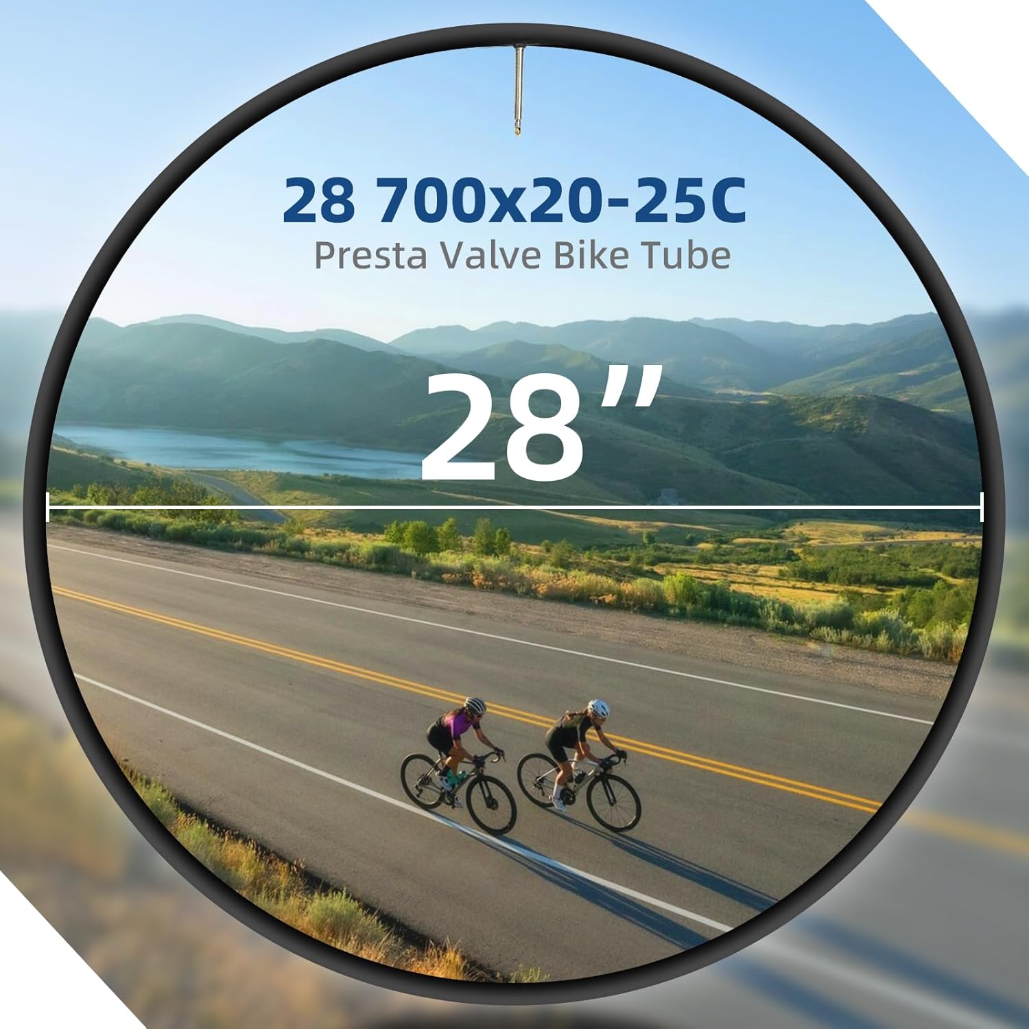 Bicycle Tubes Race 28 700x20-25C 700x32-47C Bike Tube, 700C Inner Tube with Presta Valve Super Value Bundle Pack of 6 Tubes & 2 tire Lever