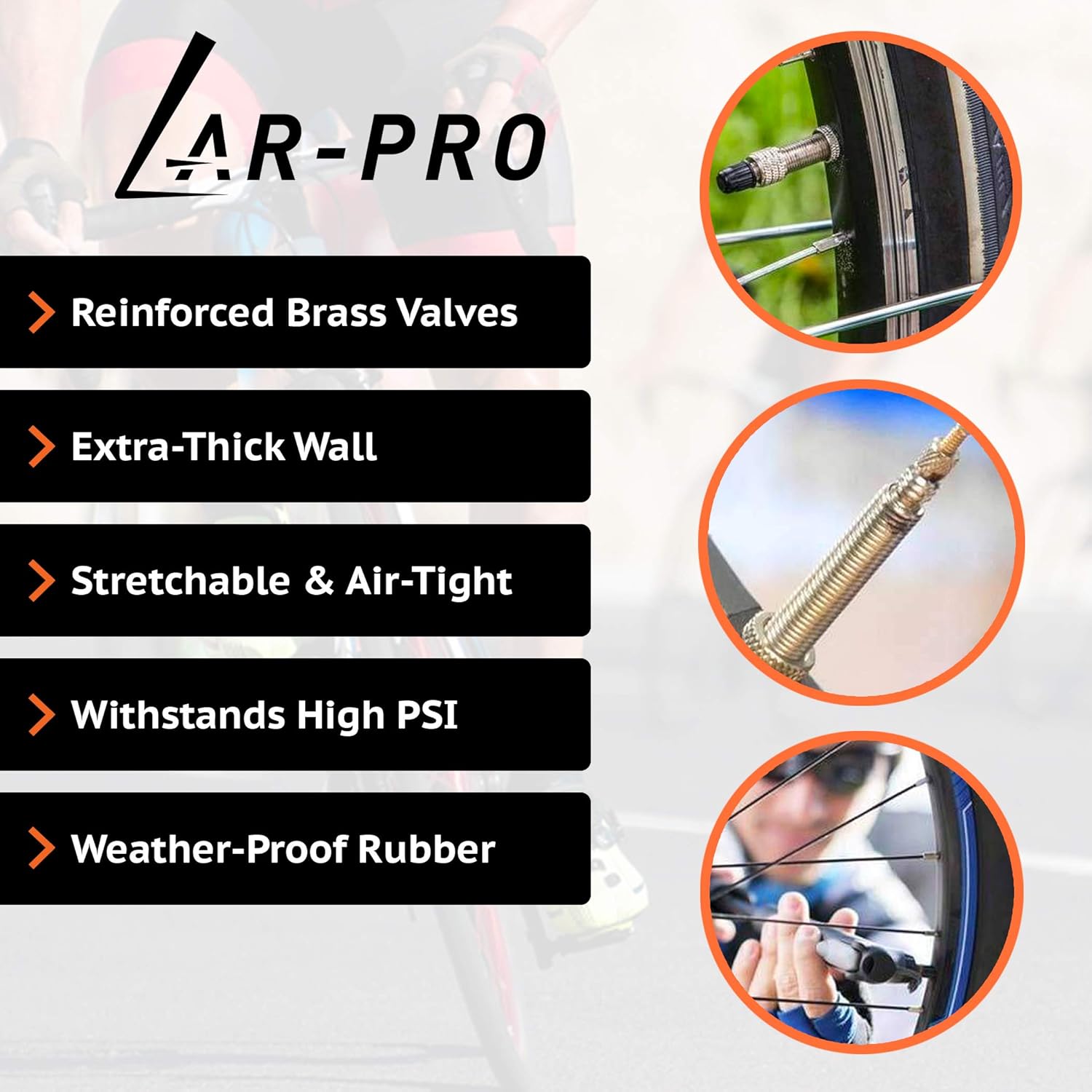 Bicycle Tubes Race 28 700x20-25C 700x32-47C Bike Tube, 700C Inner Tube with Presta Valve Super Value Bundle Pack of 6 Tubes & 2 tire Lever
