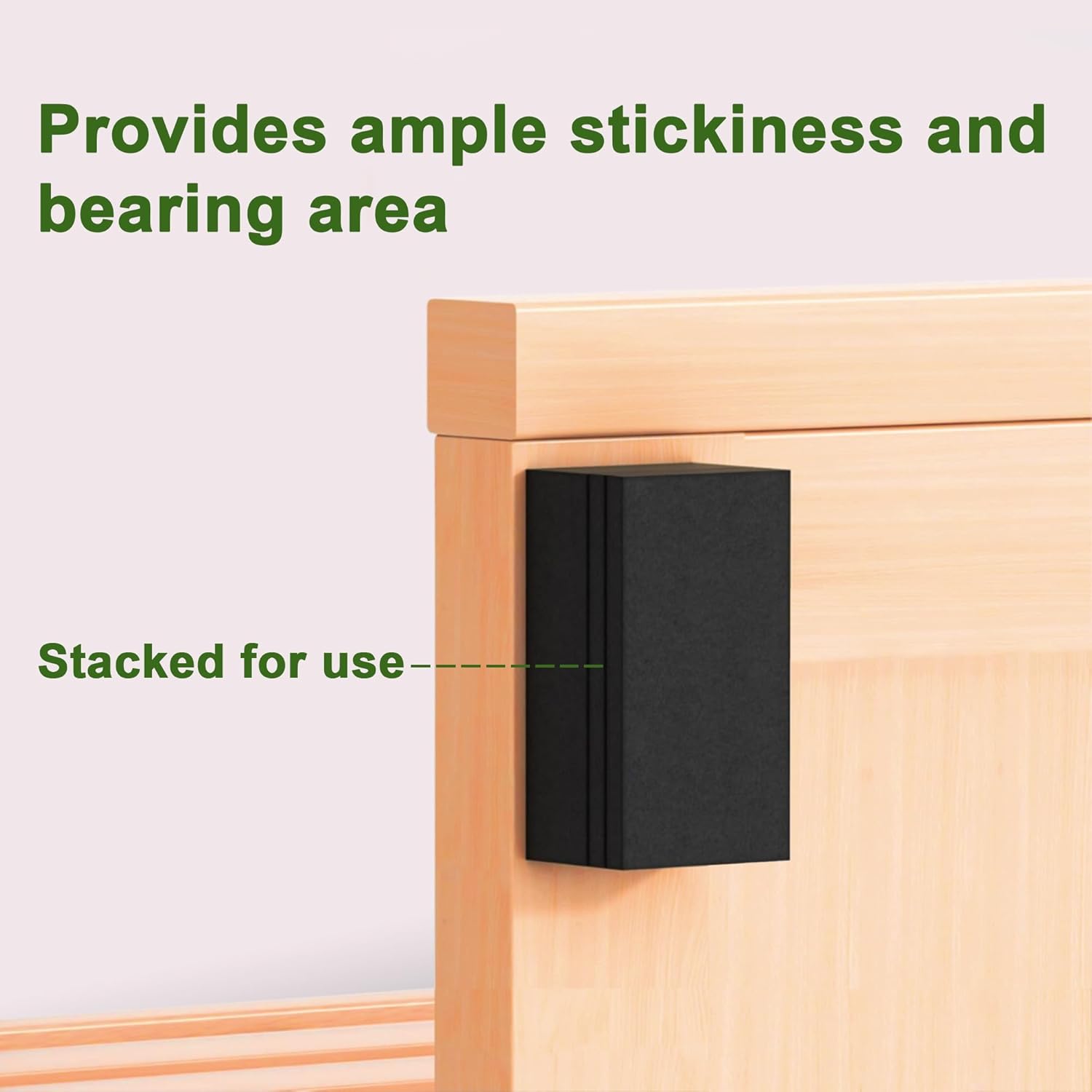32Pc Eva Foam Headboard Stoppers for Wall, 25mm Thicker Bed Stoppers for Headboard, 8Pcs 25mm + 24Pcs 5mm , Furniture Wall Protectors,40 * 80 mm Black