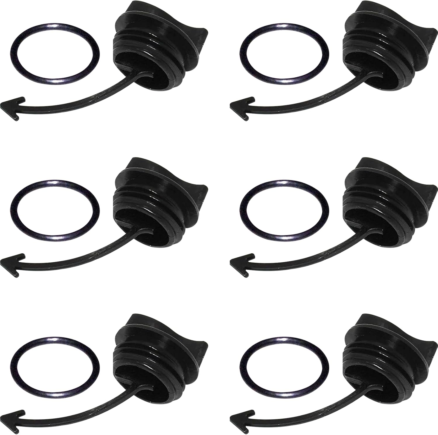 6-Pack Exact Replacement Part Compatible with SeaDoo Drain Plug GTI SE LIMITED RENTAL GTS PRO Spark WAKE 130 155 4 TEC 2011-2014 292001352 292001320