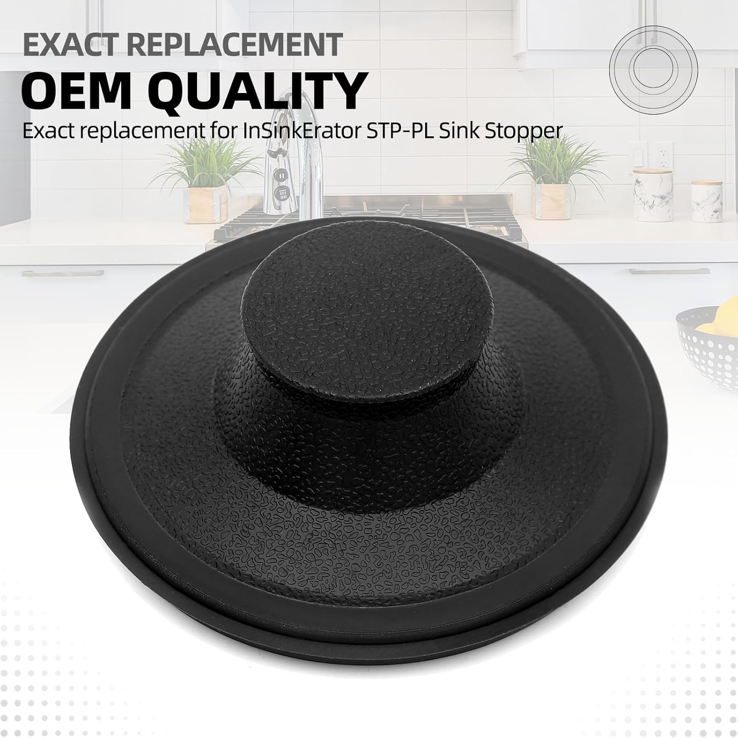 Rubber Sink Stopper and Garbage Disposal Splash Guard,Compatible with Insinkerator Garbage Disposal Parts