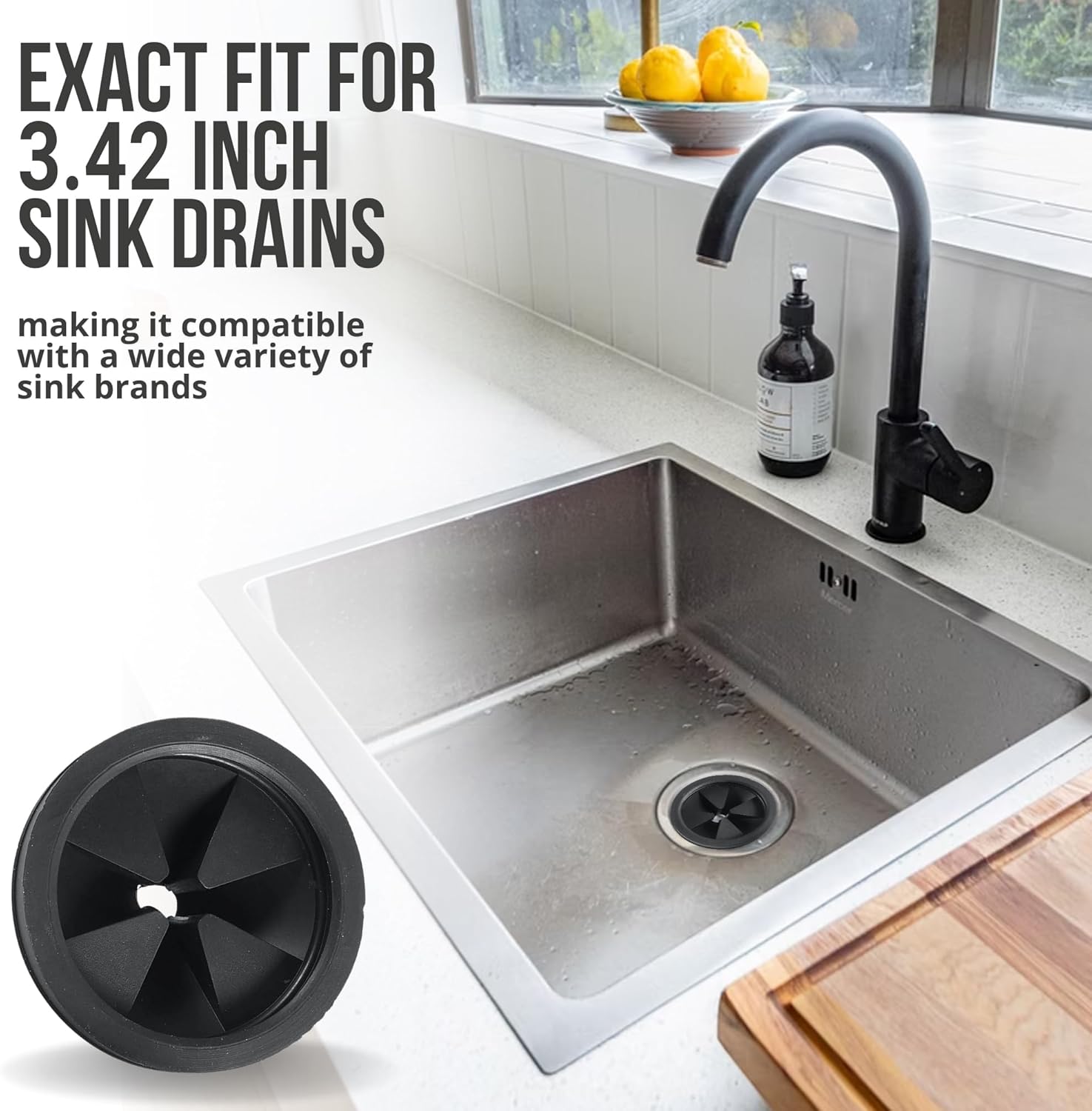 Rubber Sink Stopper and Garbage Disposal Splash Guard,Compatible with Insinkerator Garbage Disposal Parts