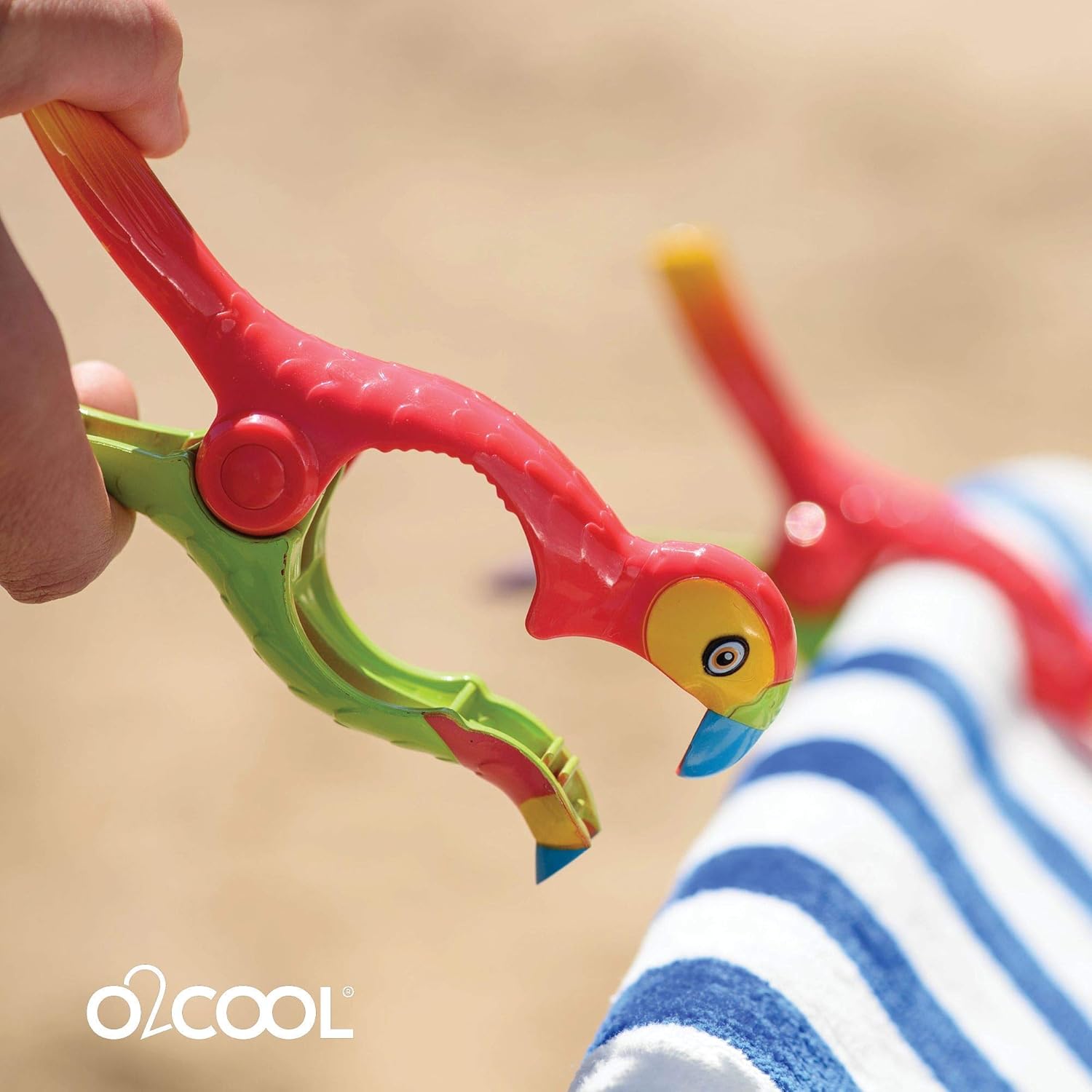 Boca Clips - Beach Towel Clips for Beach Chairs, Pool and Patio Accessories Clothes Pins for Bags, 2-Pack Caribbean Cocktail