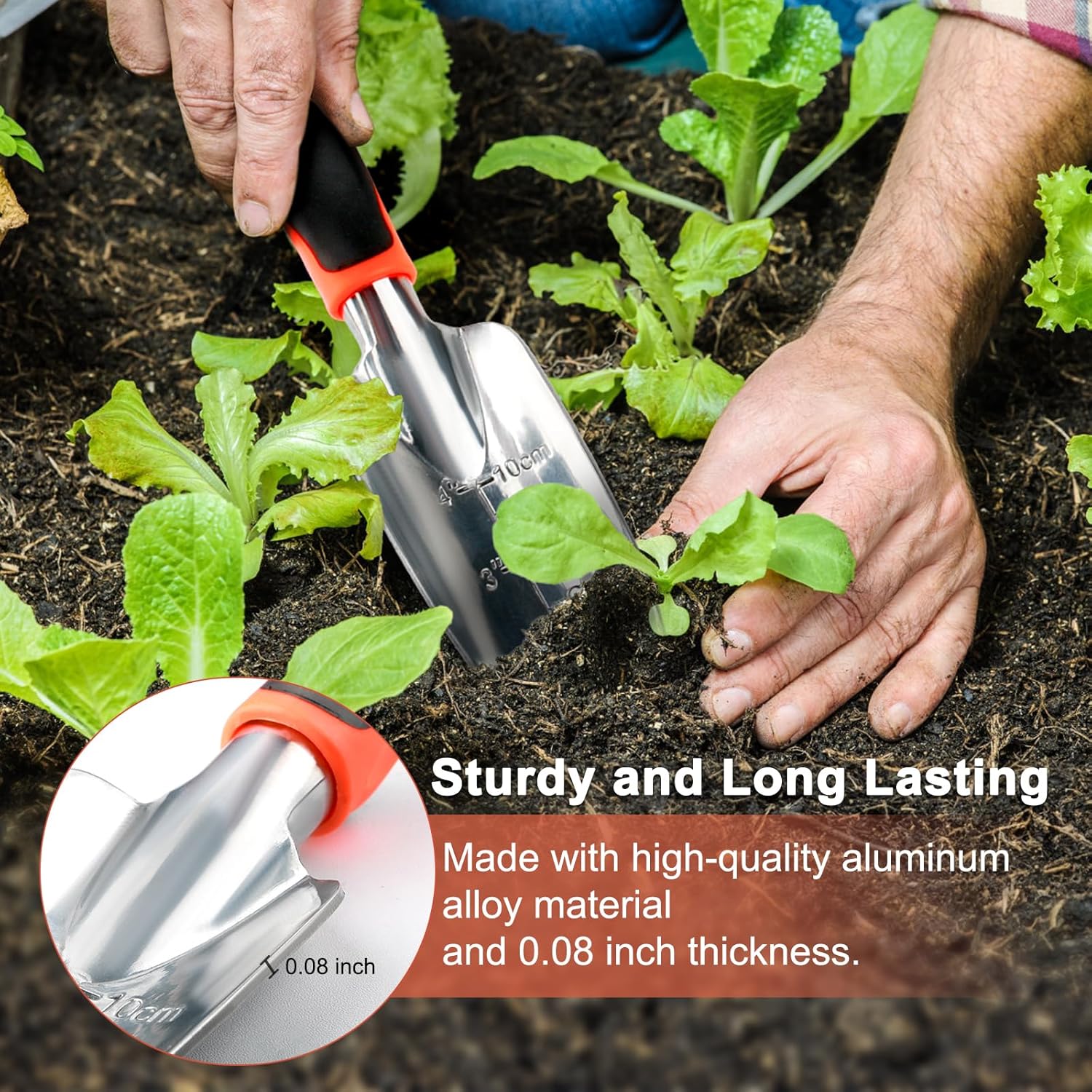Garden Shovel Trowel Garden Tool with Measurement Mark +