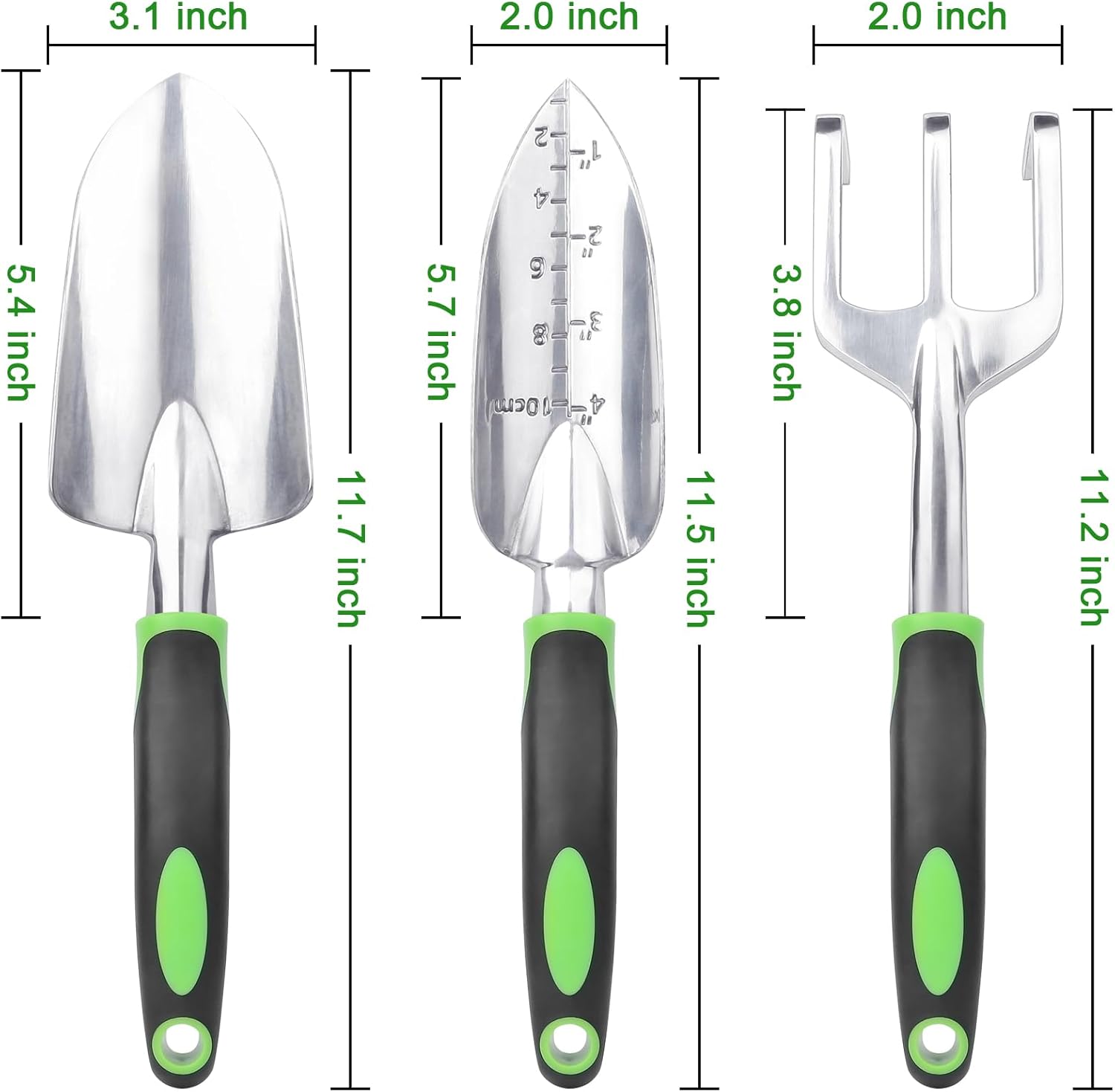 Garden Tools Set, 3 Pack Heavy Duty Gardening Tools Set Include Garden Shovel + Garden Tool Set, 2 Pack Heavy Duty Gardening Tools Set