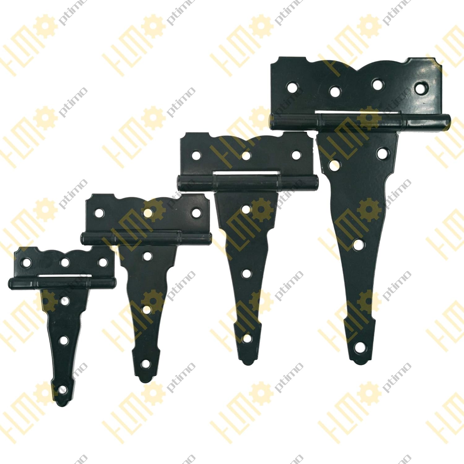 4 inch Strap Hinges - Heavy Duty, Rustproof, Classic Antique Shed Door Hinges 6, 4 inch