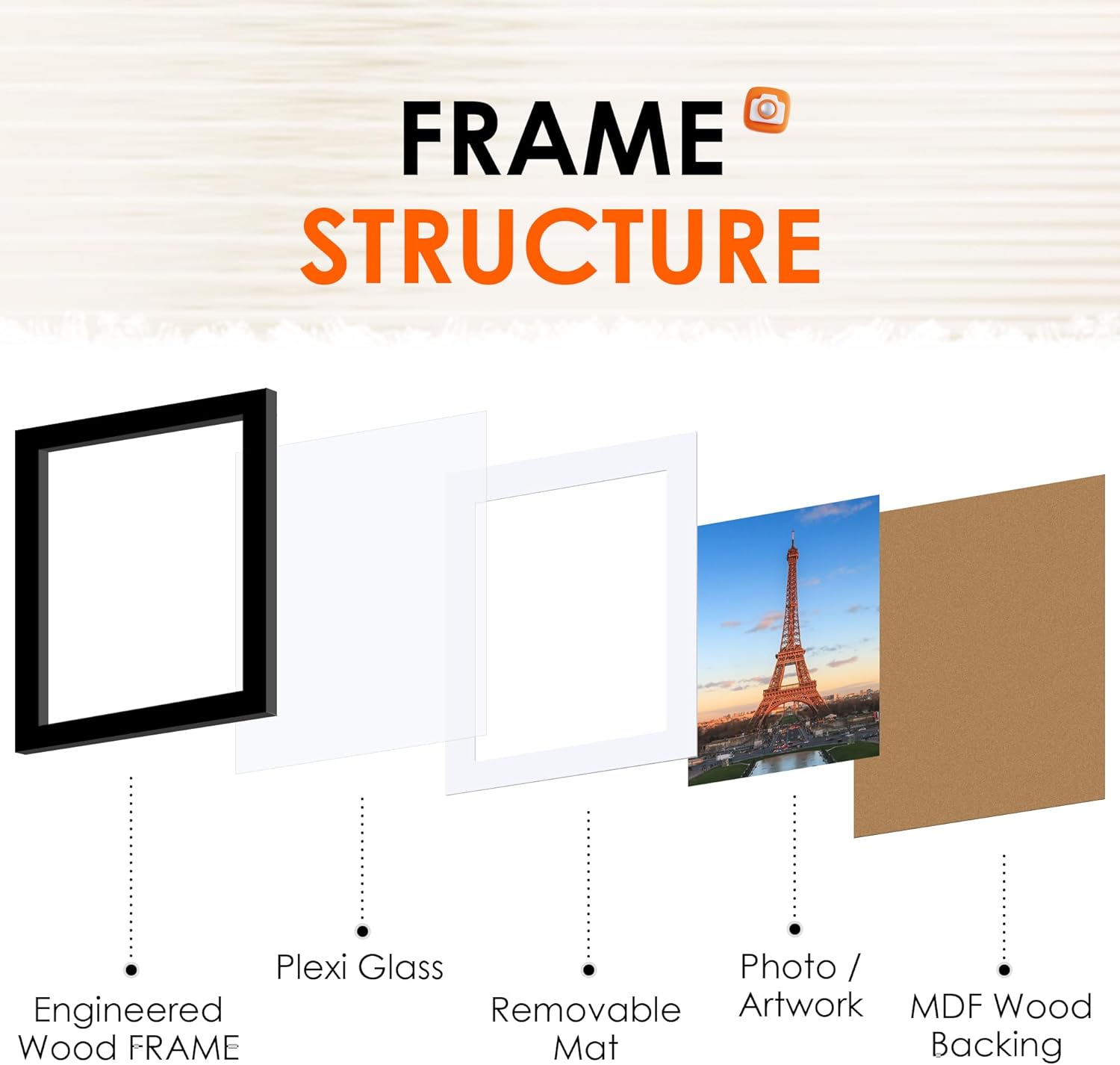 8x10 Picture Frame Set of 2 & White 8x10 Picture Frame Set of 2