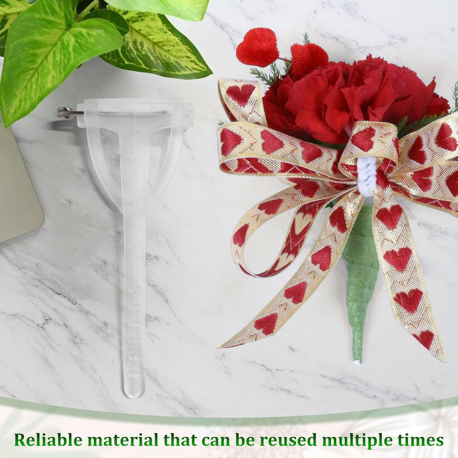 20Pcs Boutonniere Pins,Plastic Corsage Clips T-Shaped Boutonniere Clips for Weddings,Birthday,Festivals Floral Arrangement Fasteners for Suits,Formal Wear White