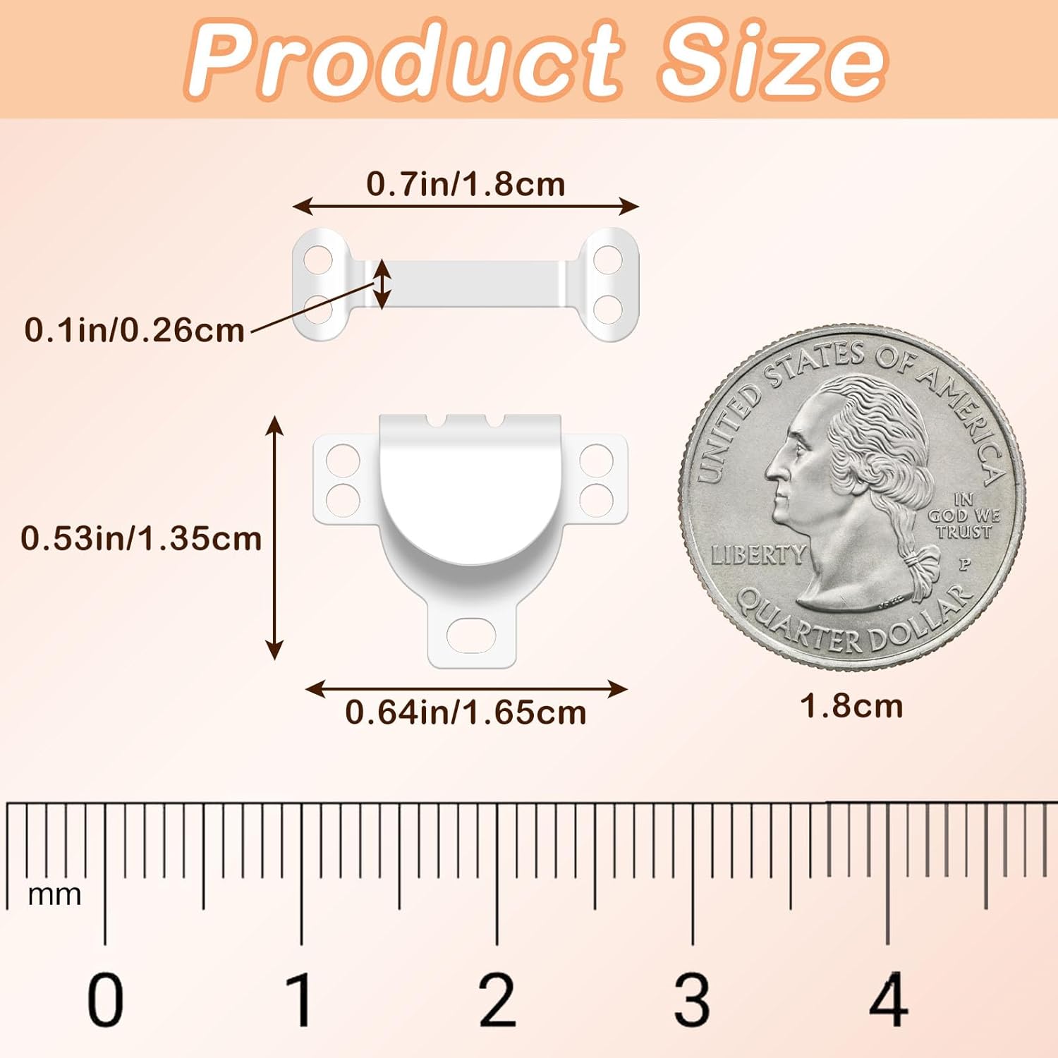 25 Set Hooks and Eye for Sewing,Invisible Silvery Sewing Clasp and Snaps Fasteners Kit Sew-On Hook and Eye Closures for Clothing,Bra,Pants Waist,Jeans,DIY Craft Hooks Replacement/Repair