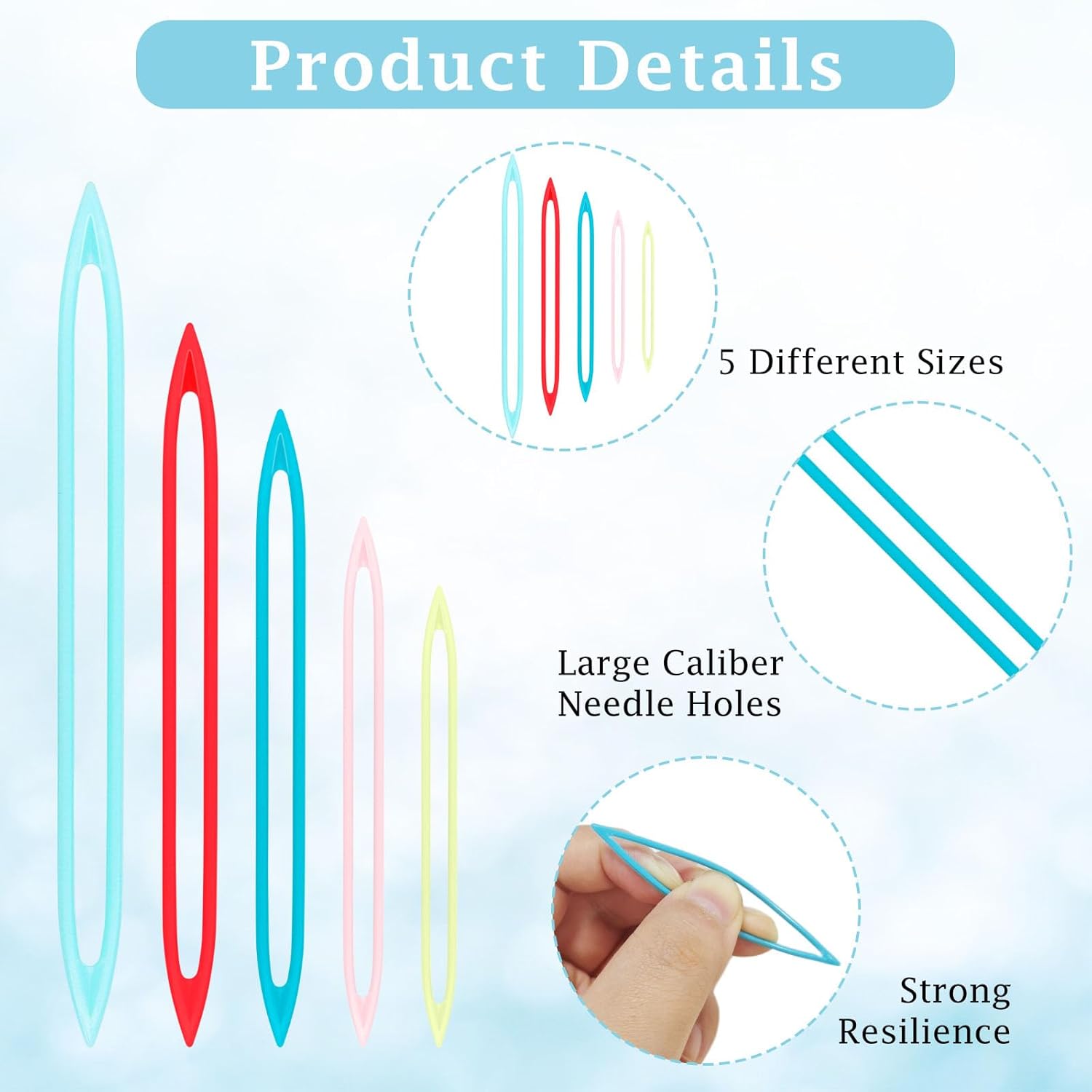 10 Pcs Large Eye Finishing Needles,Plastic Yarn Needles for Sewing Weaving in Ends Tapestry/Darning/Crochet Needle for Thick Bulky Yarn Sewing Knitting Weaving Supplies Accessories Random Color