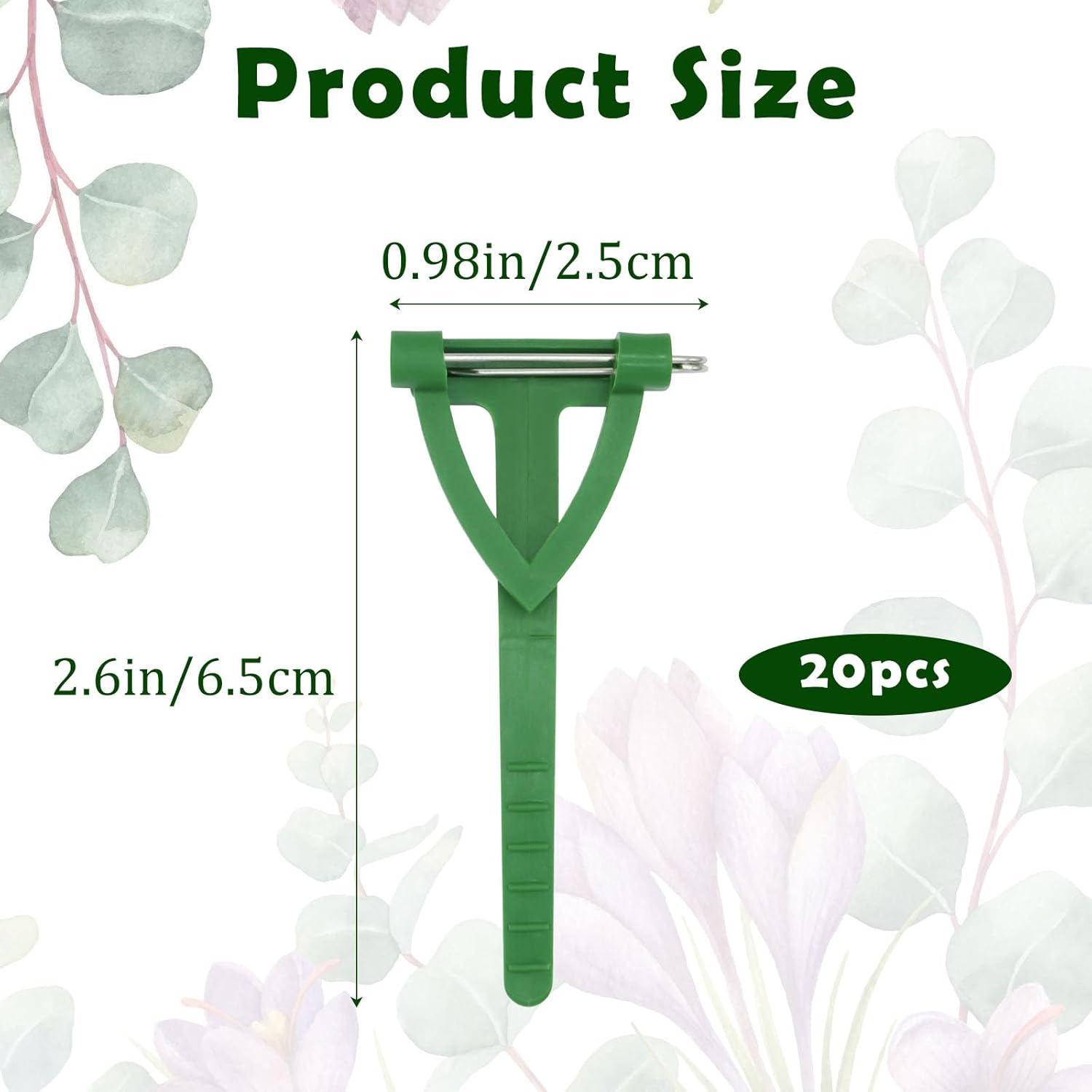 20Pcs Boutonniere Pins,Plastic Corsage Clips T-Shaped Floral Fasteners for Weddings,Proms & Events - Fabric-Safe Wedding Boutonniere Holders for Flowers,Birthday,Festivals Green