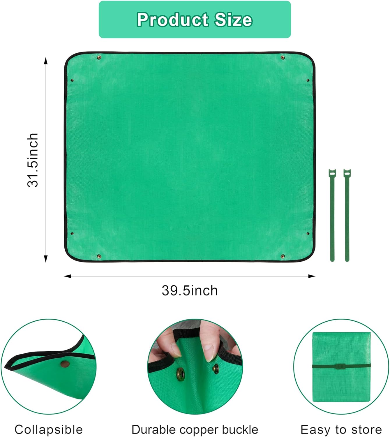 HOOSUN Repotting Mat for Indoor Plants,Portable Foldable Transplanting Potting Soil Tray,39.5"X31.5" Gardening Tray Potting Plant Soil Planting Change Mat Gardenings Supplies,Gardening Gifts for Women