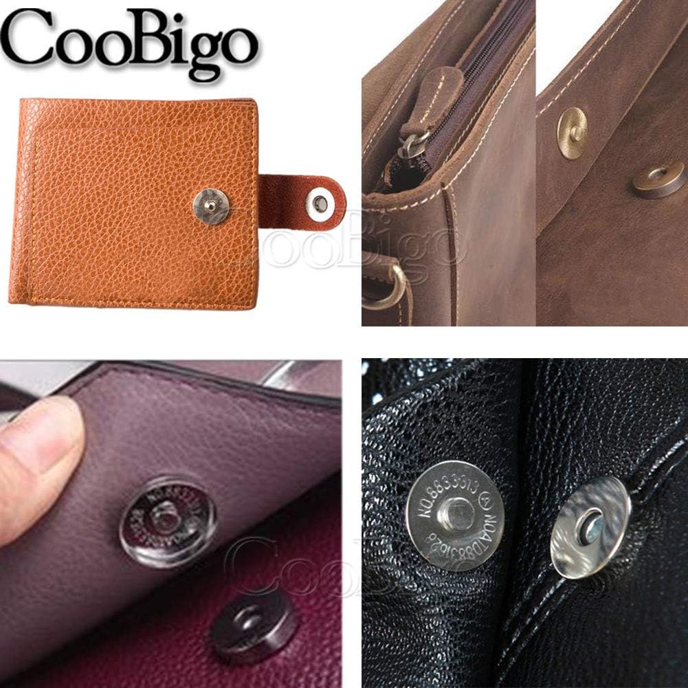 Magnetic Snaps Buttons Plum Magnetic Snap Closures for Purses Bags Clothes Handbags Scrapbooking,Magnetic Purse Closure Fasteners,Sewing on Magnetic Snaps for DIY Craft 15mm Silver