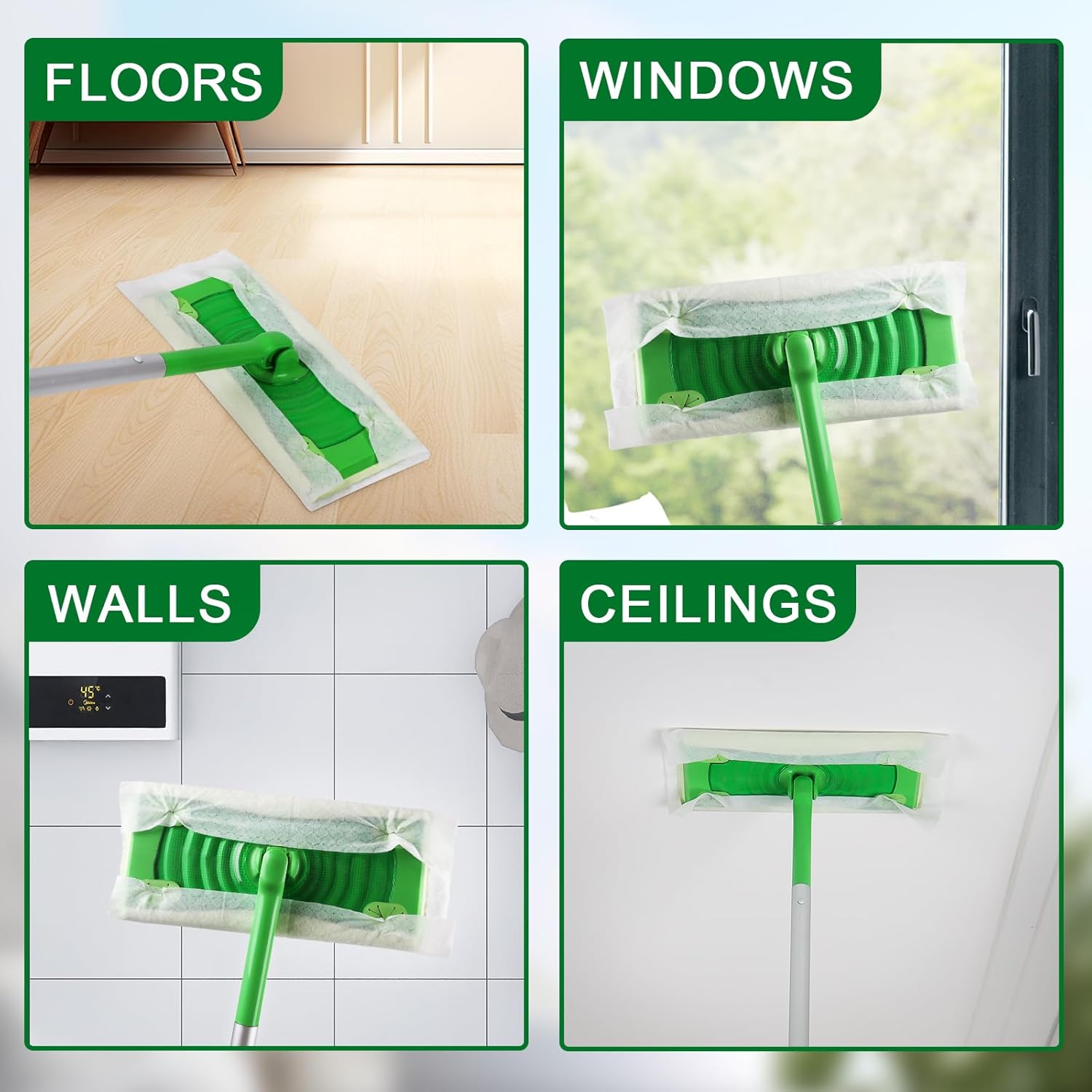 Dry Sweeping Cloths for Swiffer Sweeper Mop - 50 Count Disposable Dry Mop Refills Pad for Floor Mopping & Cleaning - Hardwood Floor Mop Cleaner Cloth Refill, Unscented Mop is not Included
