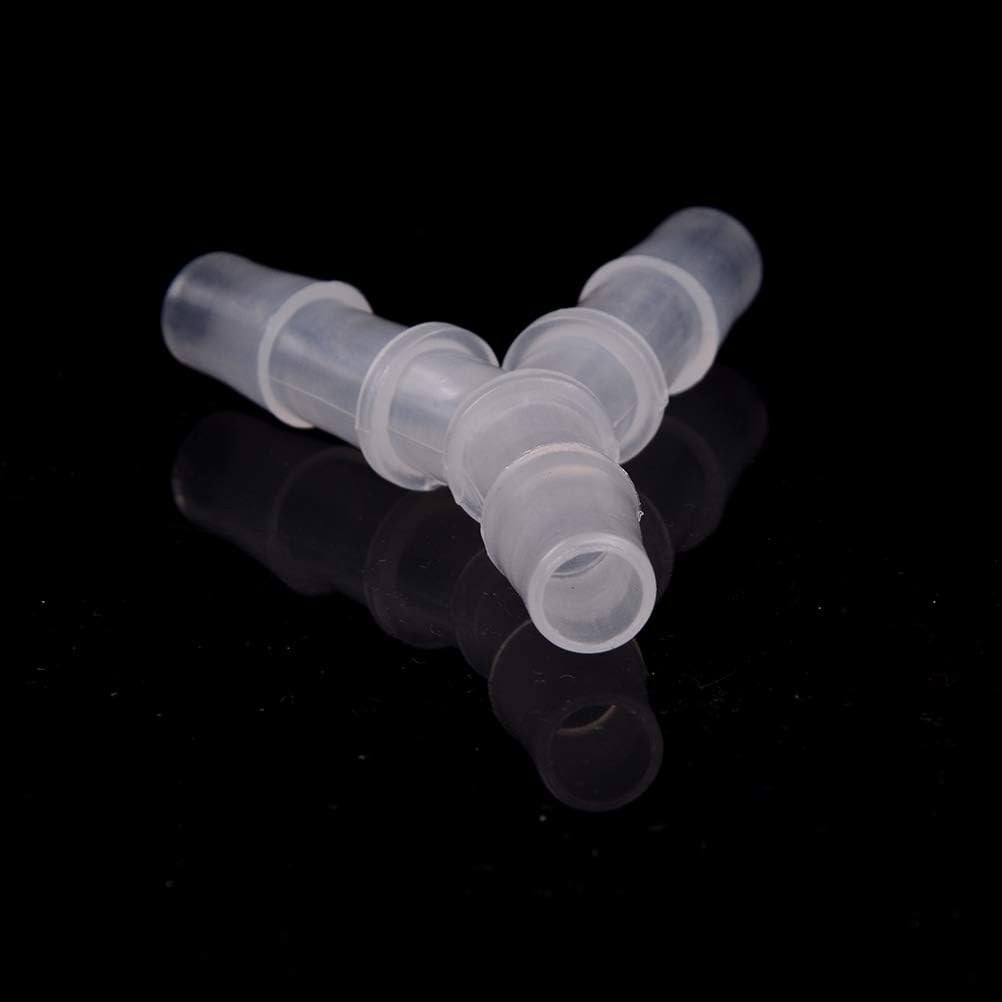 Plastic Barb Equal Y Tee 1/2" hose ID Polypropylene pipe connectors Plastic Joint Splicer Mender Adapter Union Boat Water Air Aquarium O2 Fuel pack of 5