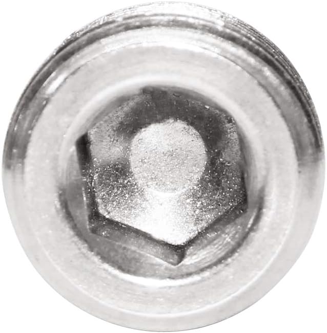 3/8" NPT Pipe Plug Male Thread Stainless Steel Fitting Countersunk Internal Hex Head Pack of 3
