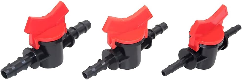 5/8" Drip Irrigation Switch Valve, Barbed Ball Valve for Garden Drip Irrigation Aquarium 3 Pcs