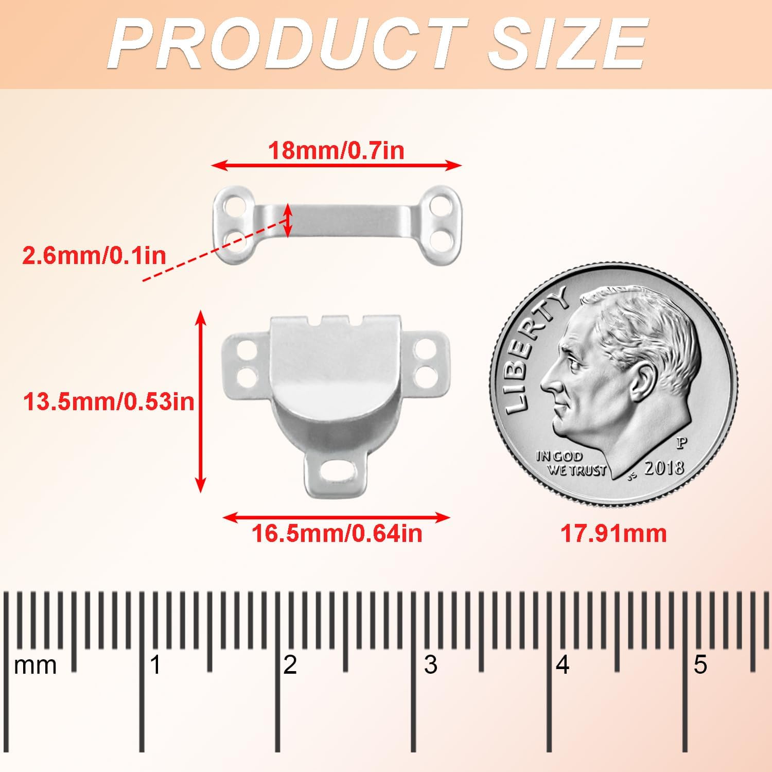 25Set Sewing Hook and Eye Closures for Clothing Sewing Clasps and Fasteners, Hook and Eye Closure for Pant Waist,Bra,Jeans and Others Sewing DIY Craft