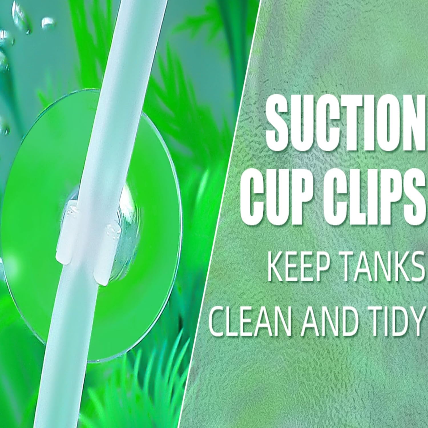 Aquarium Suction Cups, for Fish Tank Airline Tubing, with Clips 3/16" air Hose Holder, 24pcs Clear