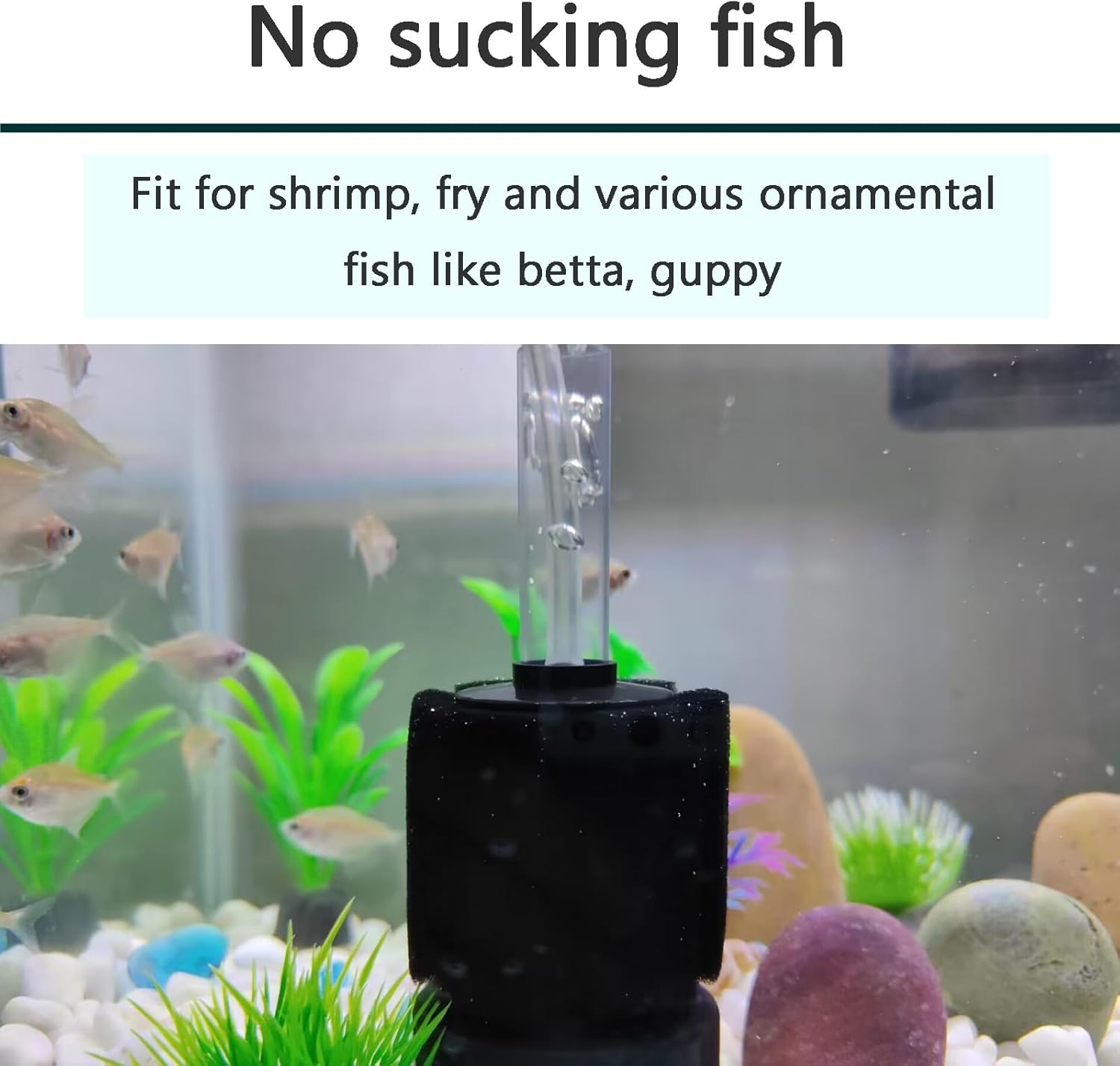 Aquarium Bio Sponge Filter Breeding Fry Betta Shrimp Nano Fish Tank Small up to 10Gal