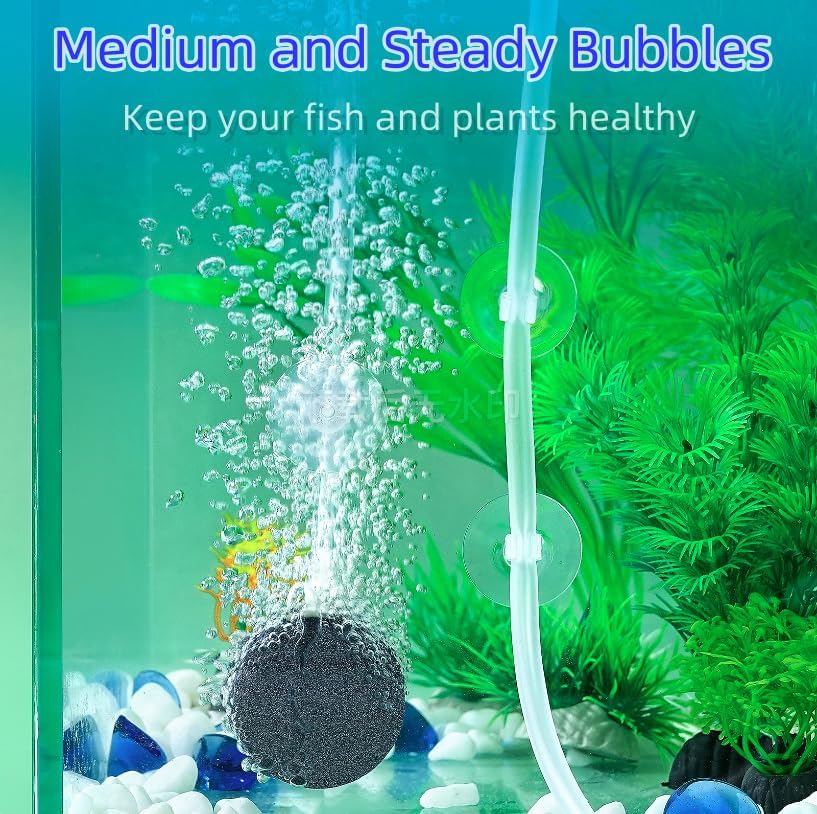 Air Stone Disc, 4 Packs, Aerator Bubble Differ, Air Pump Accessories for Hydroponics, Aquarium Fish Tank, Ponds, DWC Reservoirs and Circulation System 1.5 inch