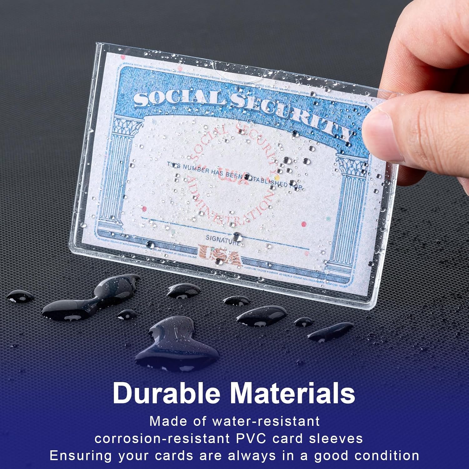 10 Pack Social Security Card Protector Medicare New Credit Card Holder,24 Mil Soft Clear Card for Waterproof SSN Card Protector，ID/Debit/Credit Card Covers Sleeve 10