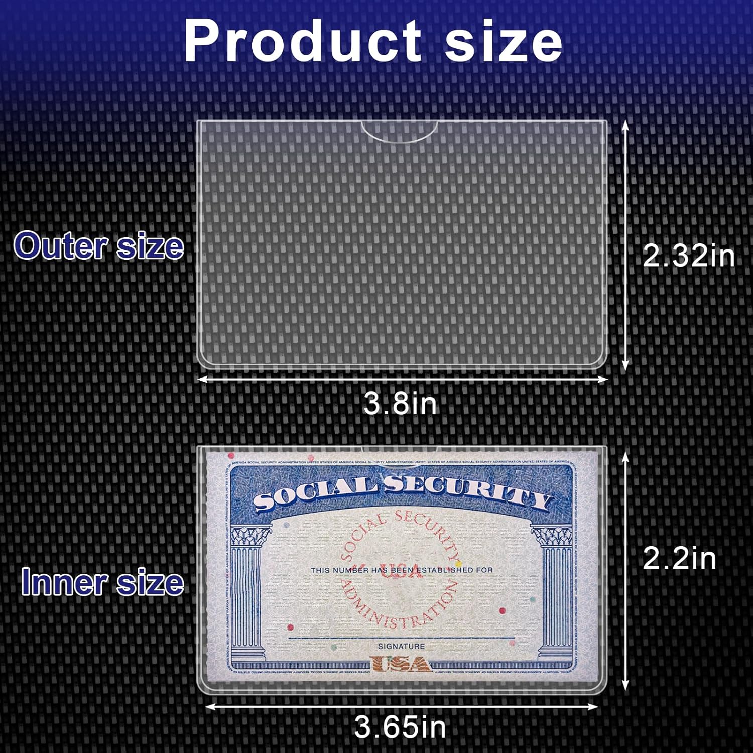 10 Pack Social Security Card Protector Medicare New Credit Card Holder,24 Mil Soft Clear Card for Waterproof SSN Card Protector，ID/Debit/Credit Card Covers Sleeve 10