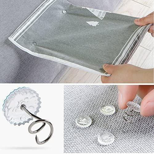 60 Pcs Upholstery Tacks Headliner Pins Clear Heads Twist Pins for Slipcovers and Bedskirts, 0.5 Inches Bed Skirt Pins