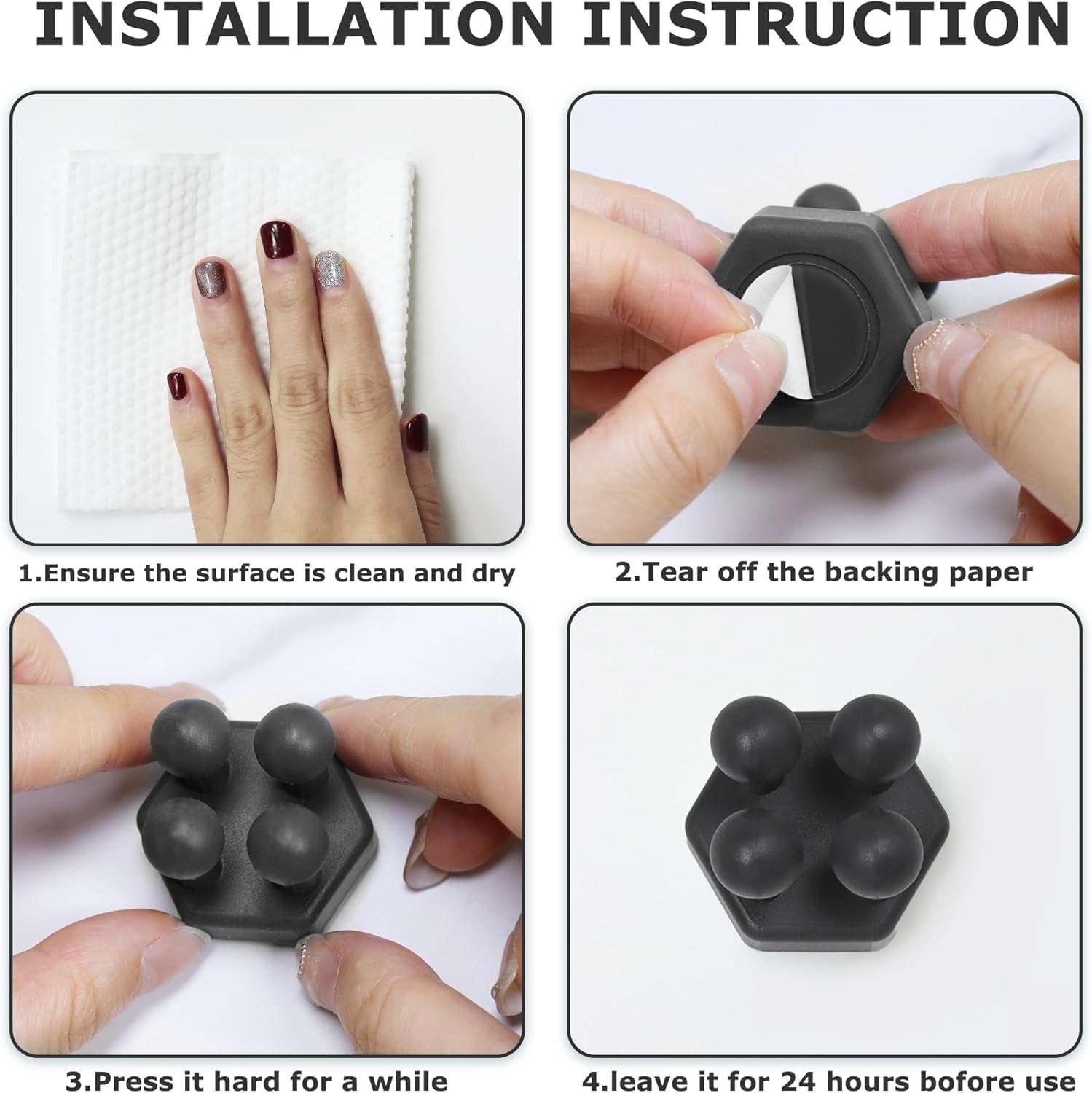 Silicone Toothbrh Holders for Bathroom - Adhesive Shower Toothbrh Holder Wall Mounted, Multi-Function Hook Waterproof Razor Holder Single Hook, Utility Plug Holder for Kitchen Living Room Office