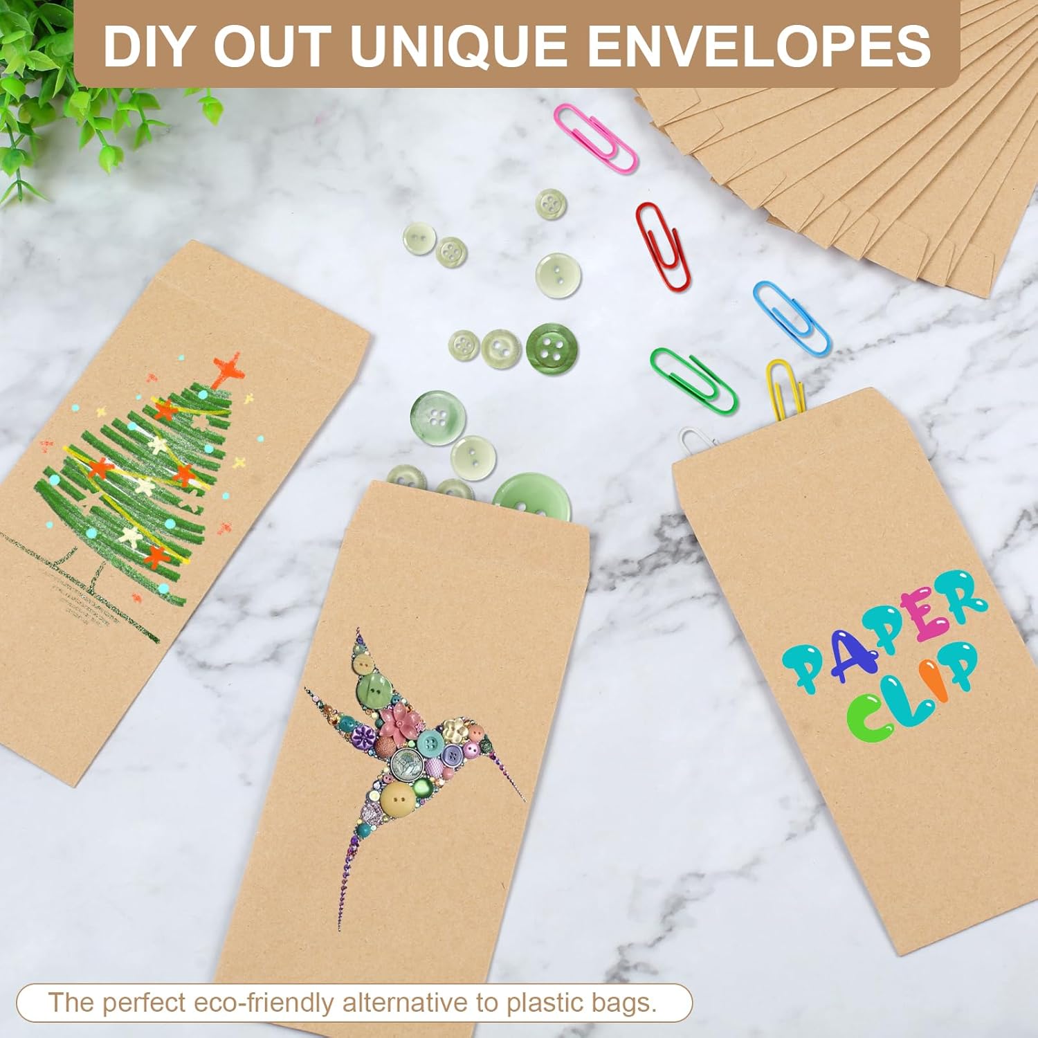 120 PCS Money Envelopes for Cash Kraft Paper, 6.5”x3.2” Small Cash Envelopes for Self-Adhesive, Money Saving Challenge Coin Envelopes for Coin, Check, Budget, Small Item Organizer