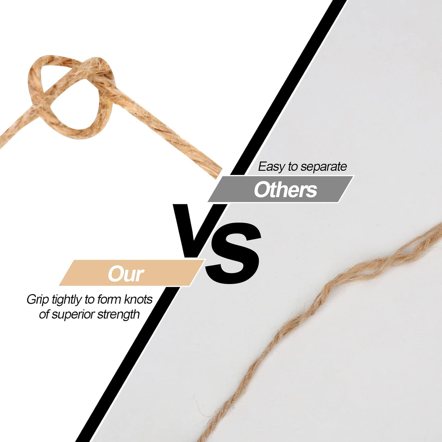 984 FT Natural Jute Twine, 3ply Thin Ribbon Hemp Twine for Gardening, Plant, Gift Wrapping, Art, Wedding Decoration, Packing, Bulk 3 Roll