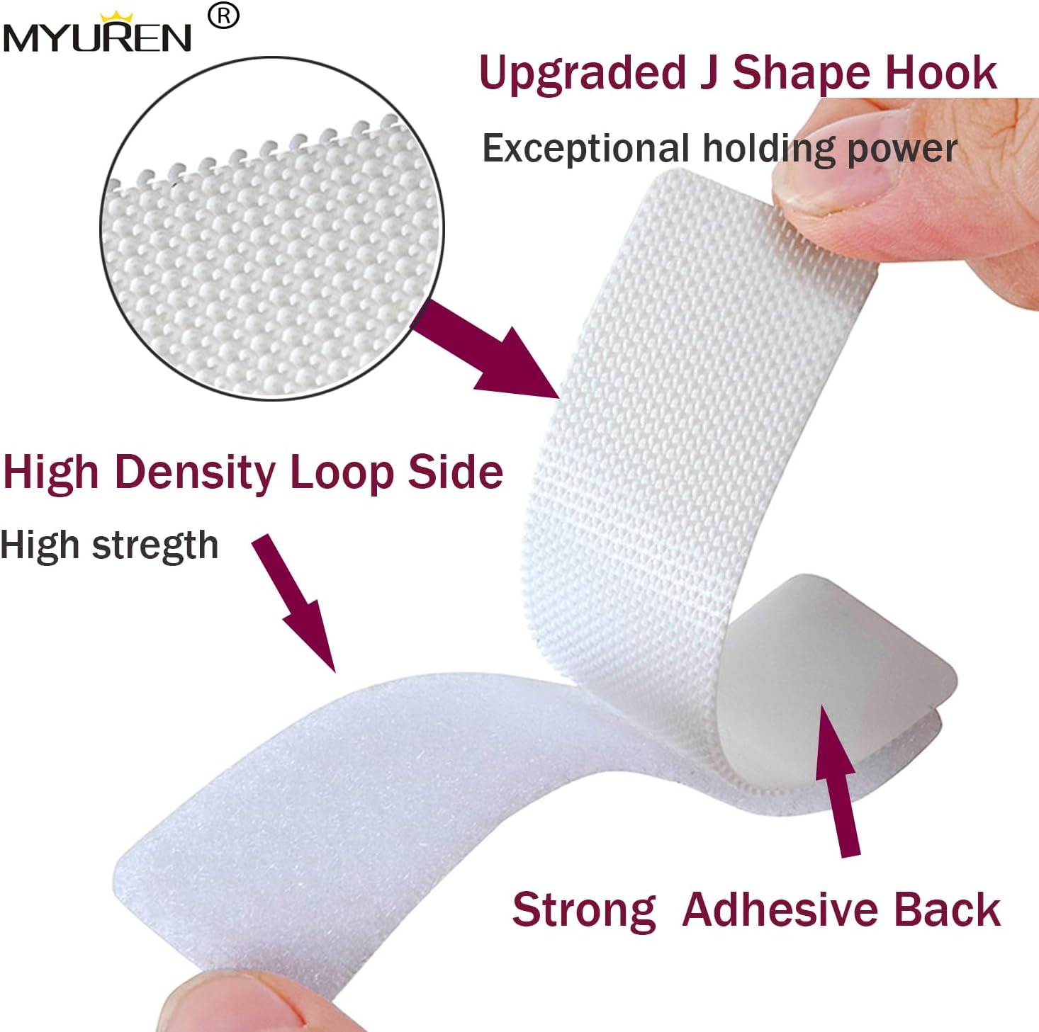 24 Sets 1x4 Inch Hook and Loop Strips with Adhesive Self Adhesive Fasteners Mounting Tape for Home or Office e - Instead of Holes and Screws, White