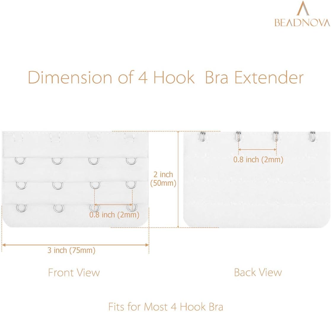 Bra Extender 4 Hook Bra Back Clips Bra Strap Extender Bra Clasp 4pcs